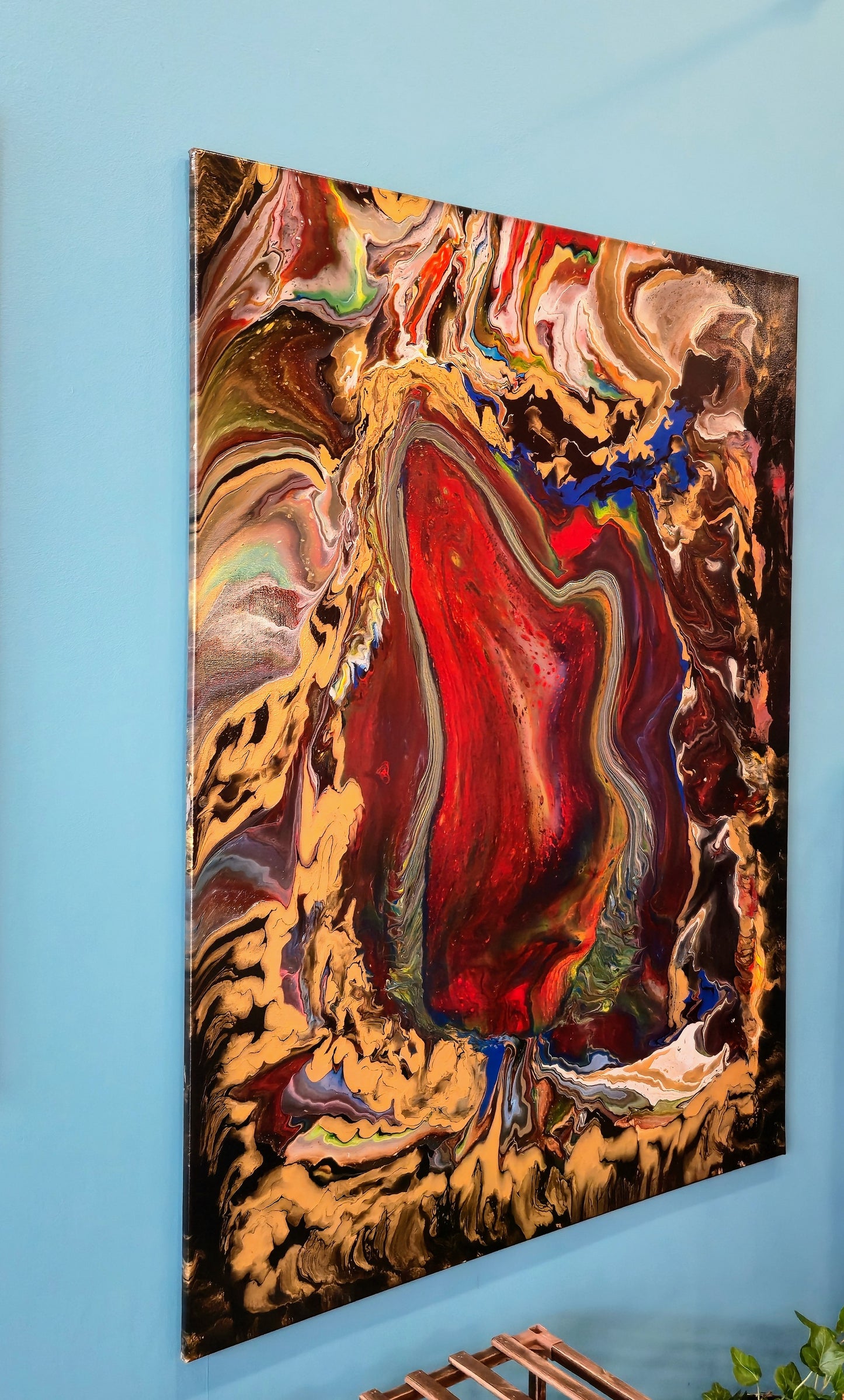 Portal do Innego Wymiaru – Obraz Abstrakcyjny Pouring Art 90x120 cm