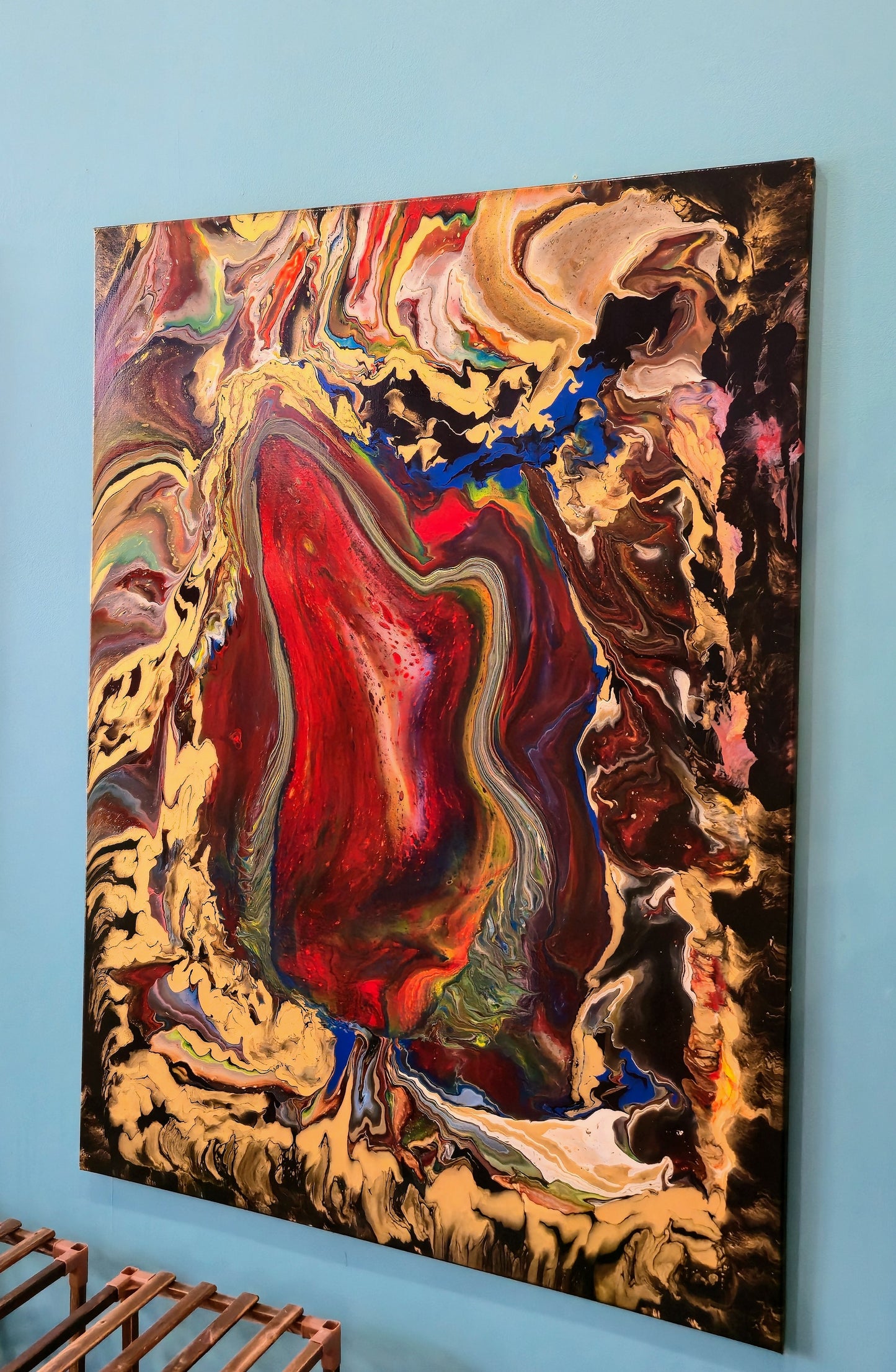 Portal do Innego Wymiaru – Obraz Abstrakcyjny Pouring Art 90x120 cm
