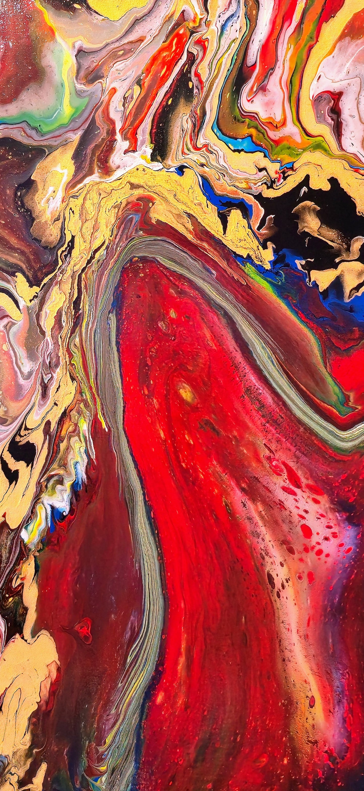 Portal do Innego Wymiaru – Obraz Abstrakcyjny Pouring Art 90x120 cm