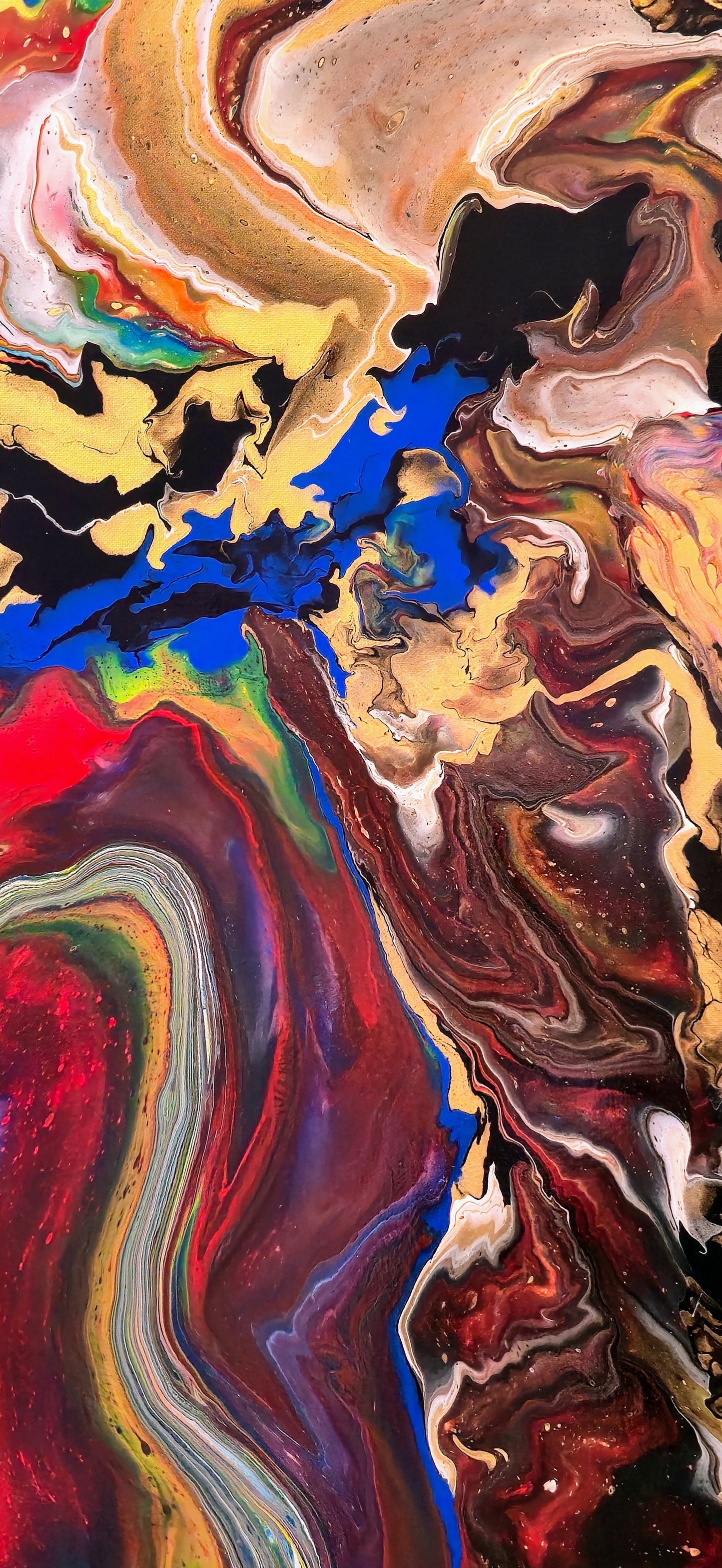 Portal do Innego Wymiaru – Obraz Abstrakcyjny Pouring Art 90x120 cm