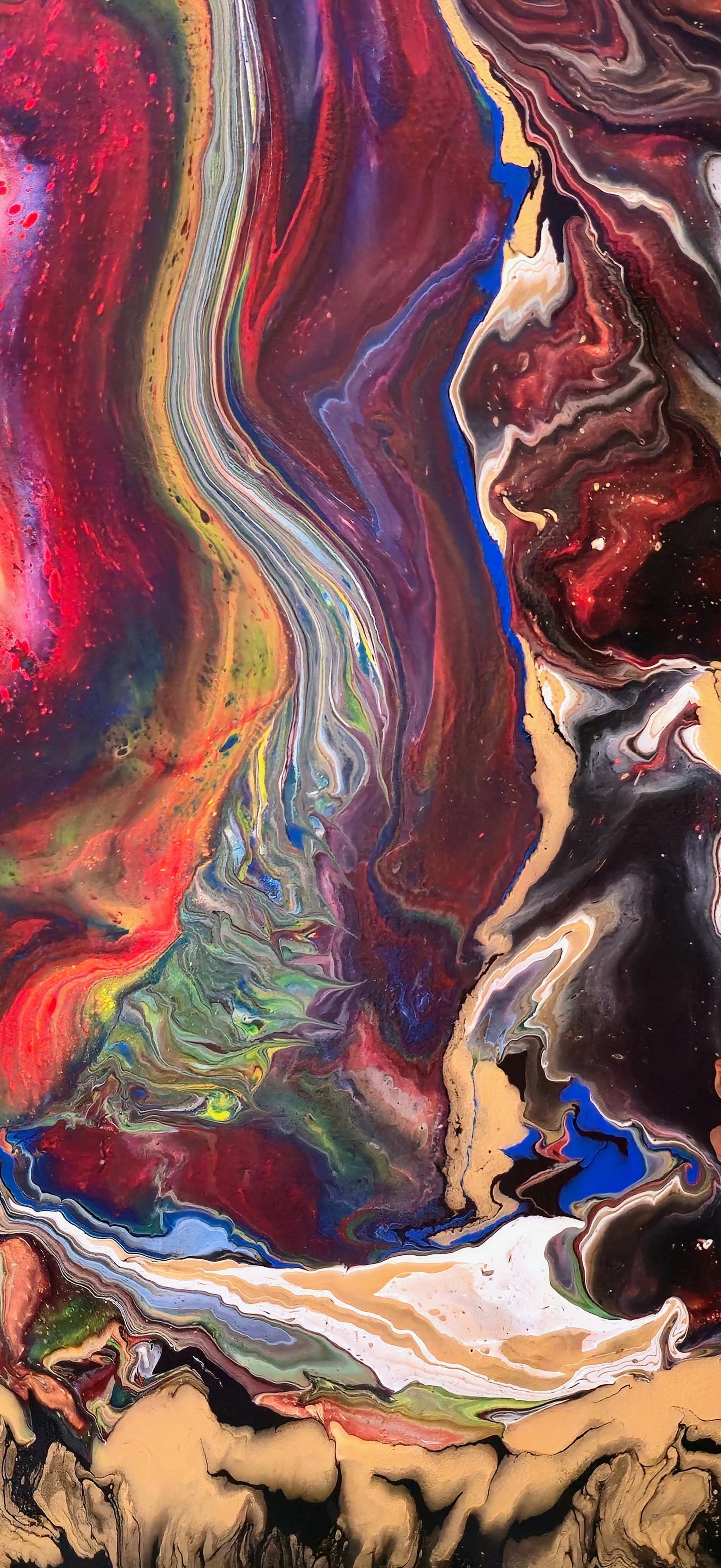 Portal do Innego Wymiaru – Obraz Abstrakcyjny Pouring Art 90x120 cm