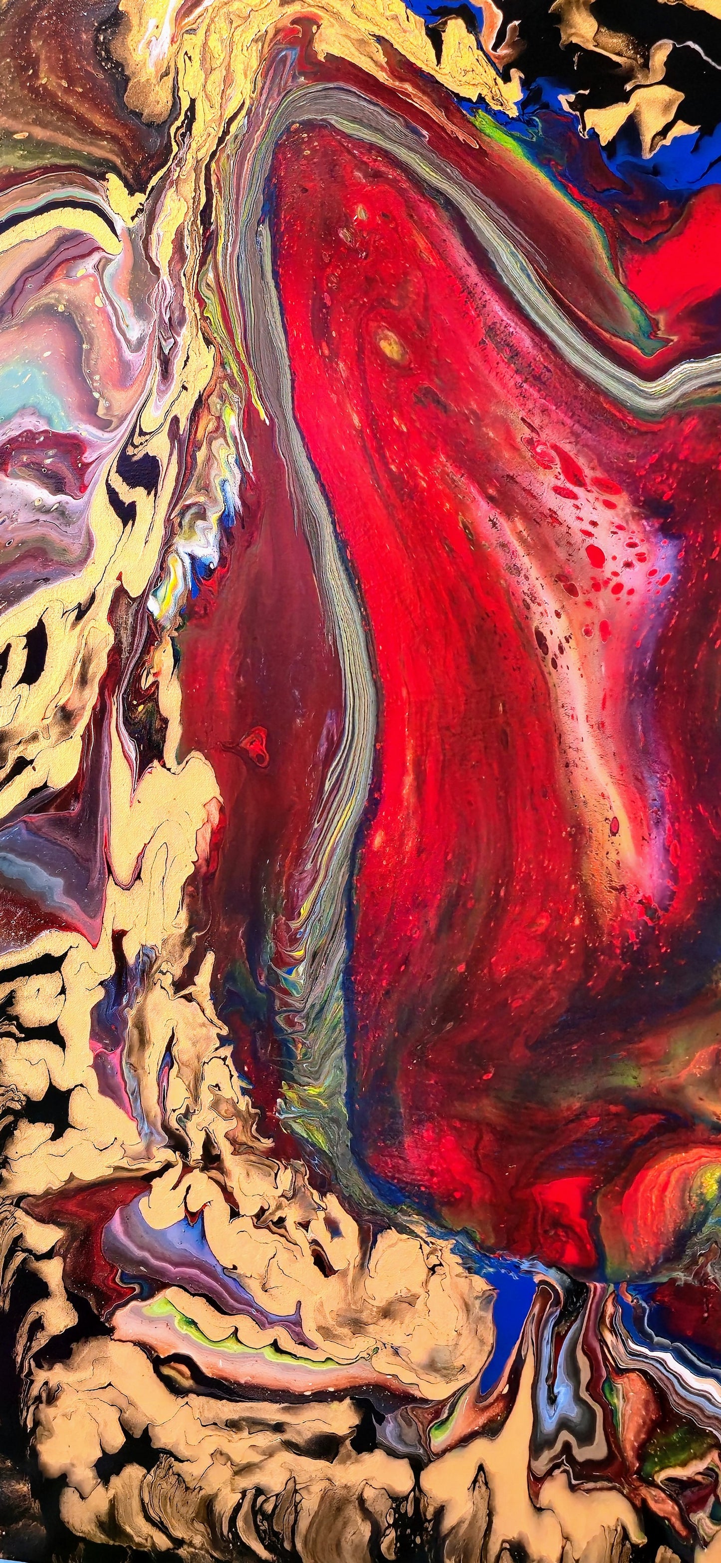Portal do Innego Wymiaru – Obraz Abstrakcyjny Pouring Art 90x120 cm