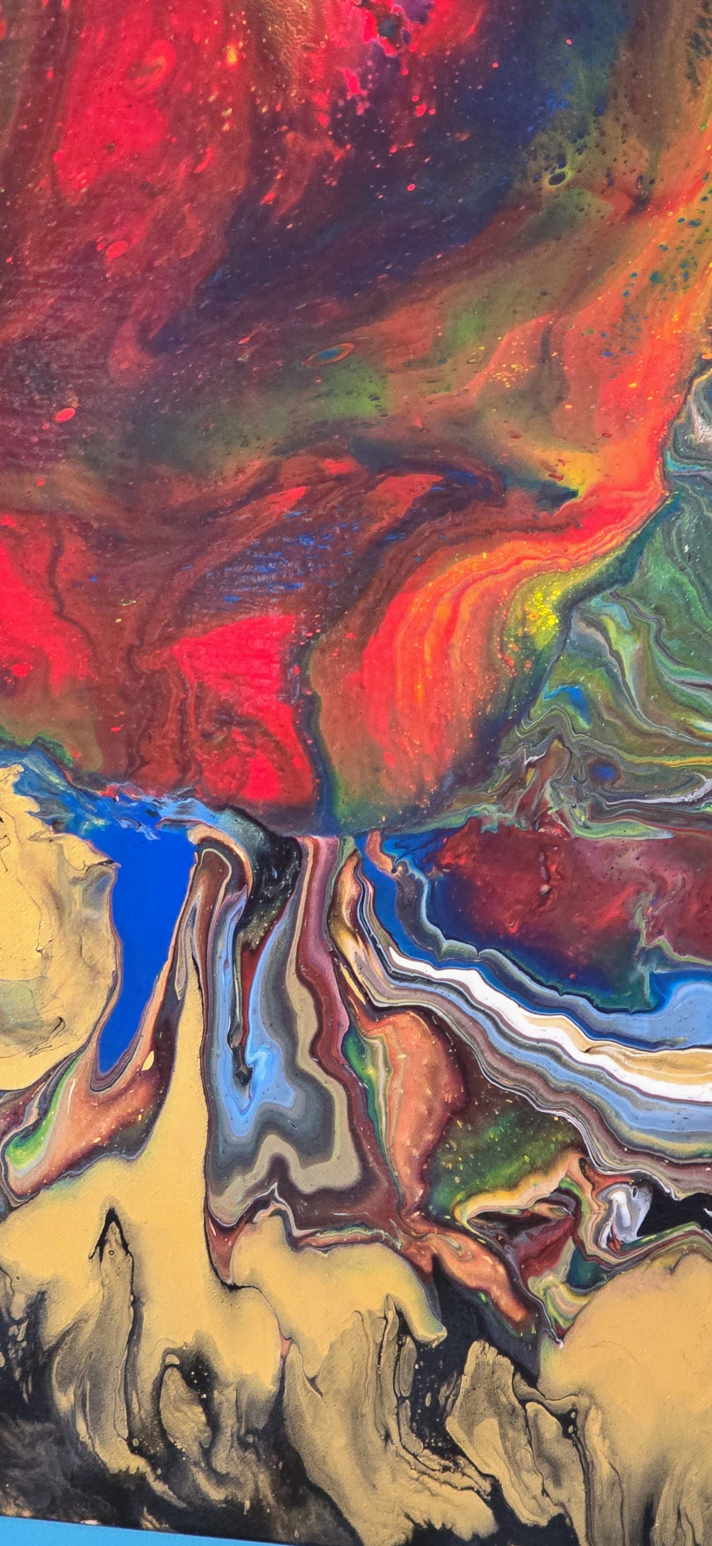 Portal do Innego Wymiaru – Obraz Abstrakcyjny Pouring Art 90x120 cm