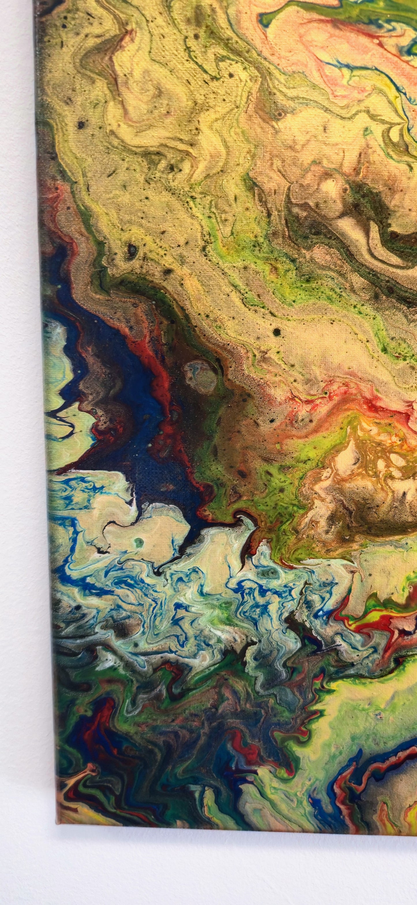 Narodziny Świata – Obraz Abstrakcyjny Pouring Art 70x100 cm