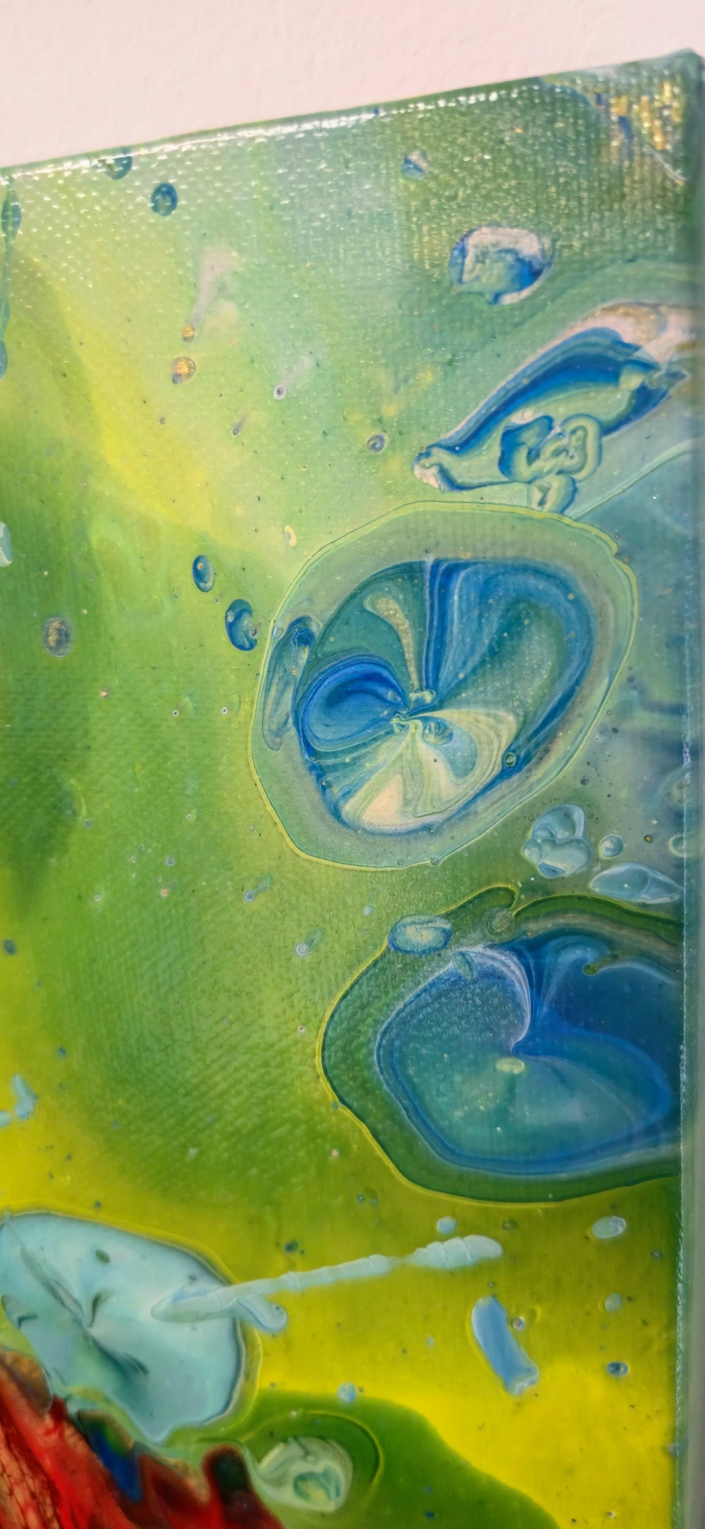 Oko Smoka – Zielone – Obraz Abstrakcyjny Pouring Art 40x50 cm