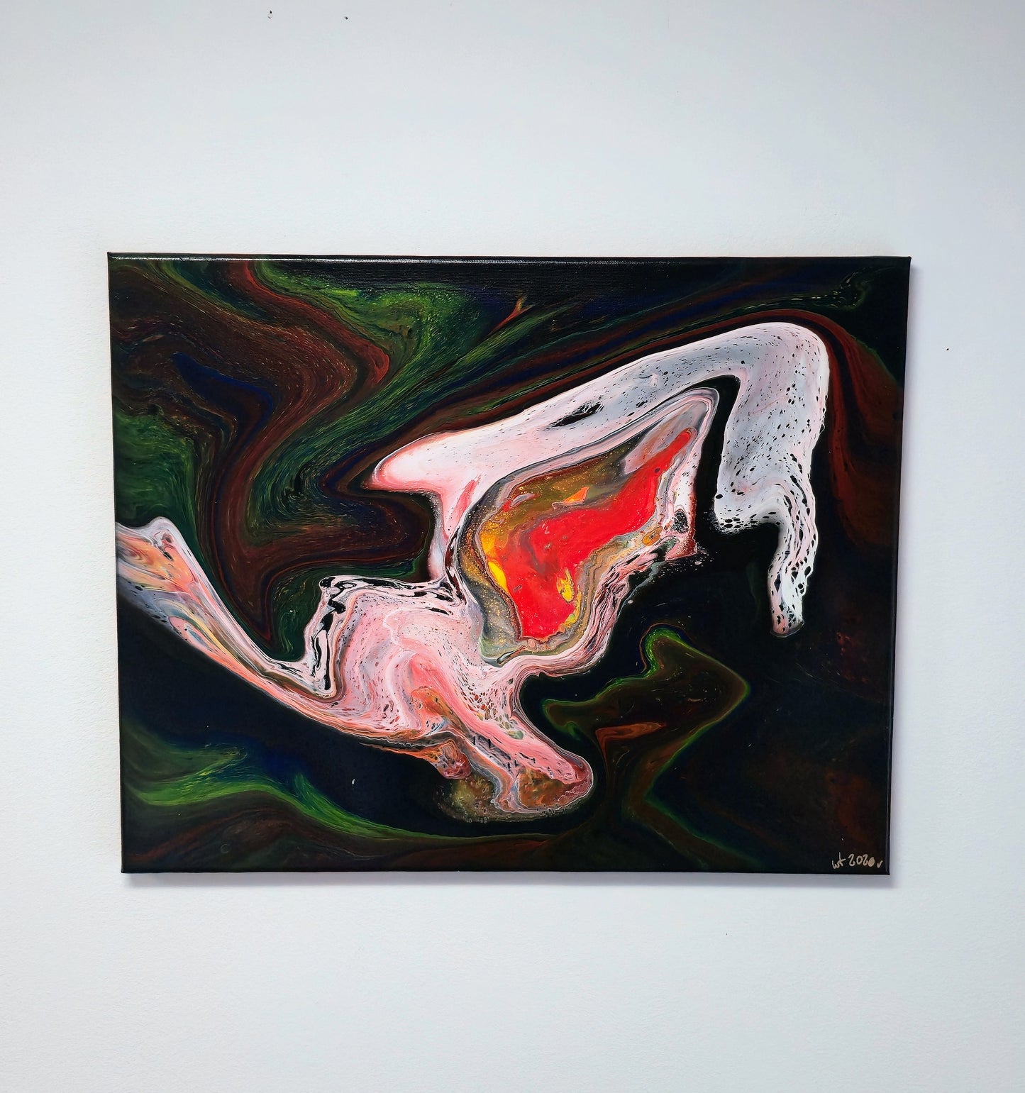 Duch Supernowej – Obraz Abstrakcyjny Pouring Art 40x50 cm