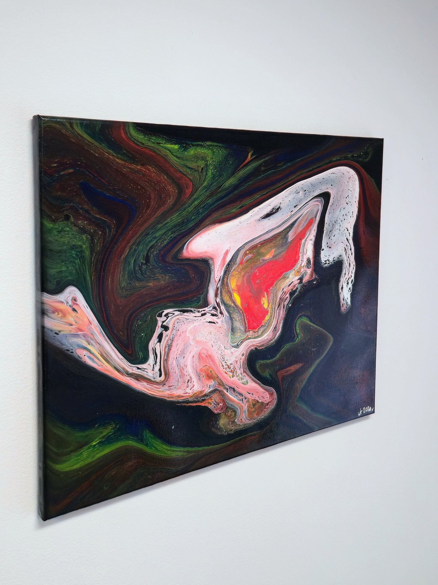 Duch Supernowej – Obraz Abstrakcyjny Pouring Art 40x50 cm