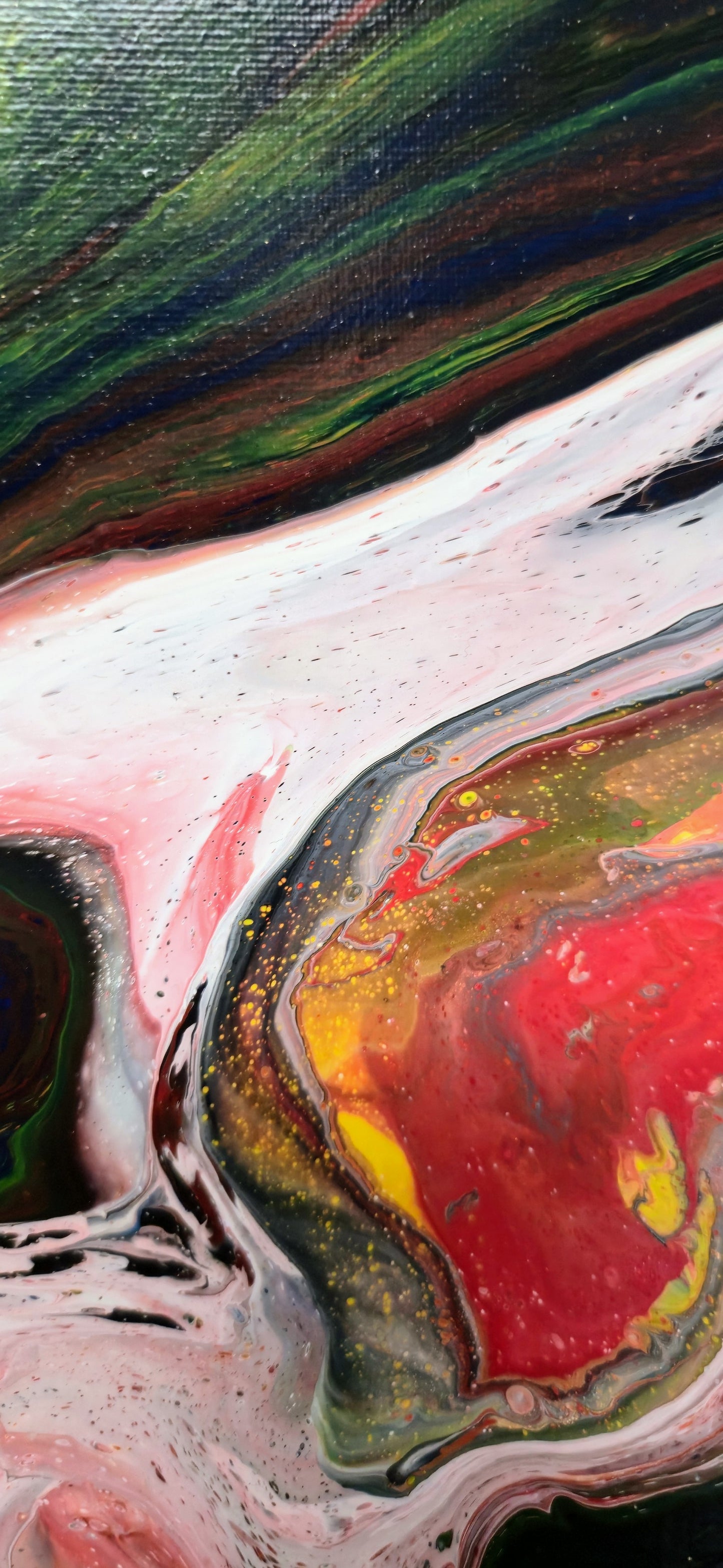 Duch Supernowej – Obraz Abstrakcyjny Pouring Art 40x50 cm