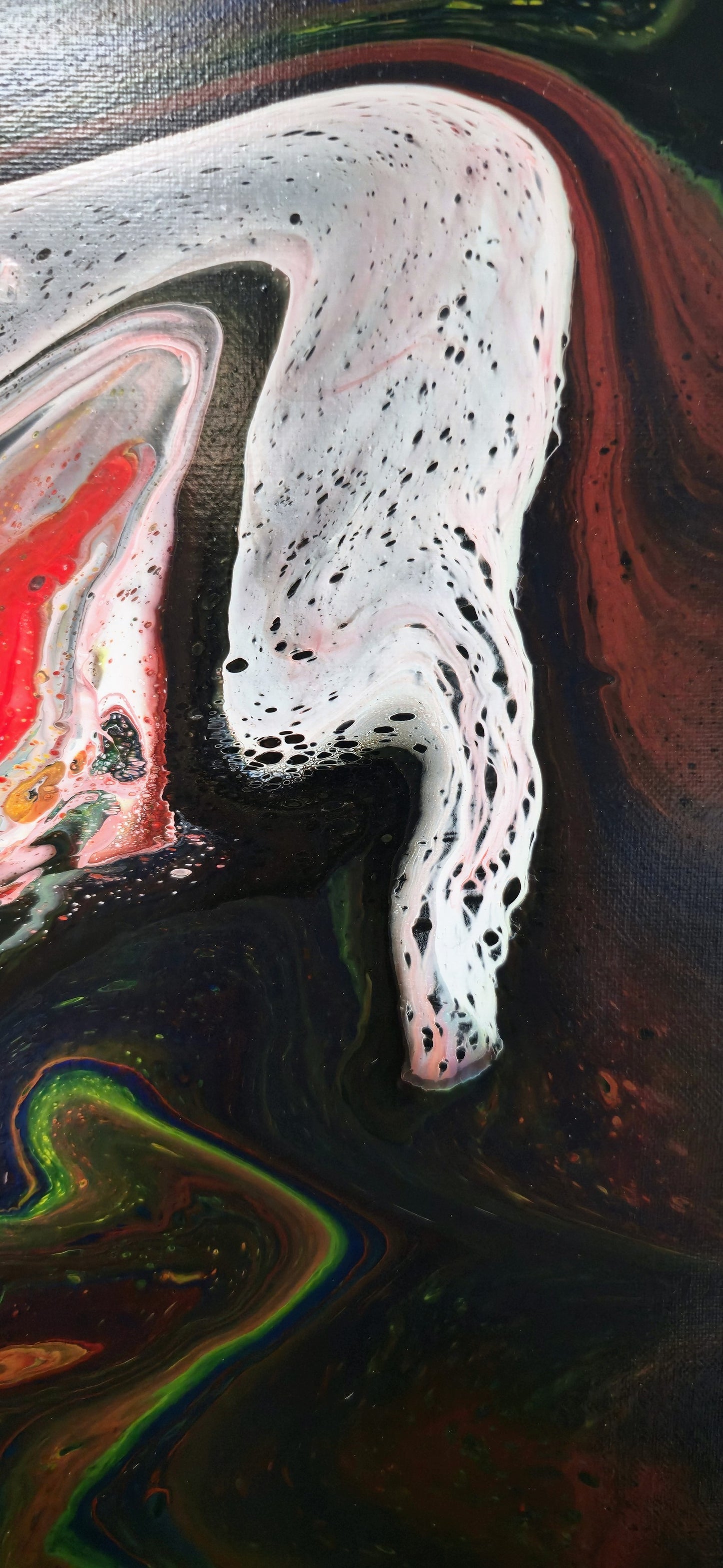 Duch Supernowej – Obraz Abstrakcyjny Pouring Art 40x50 cm