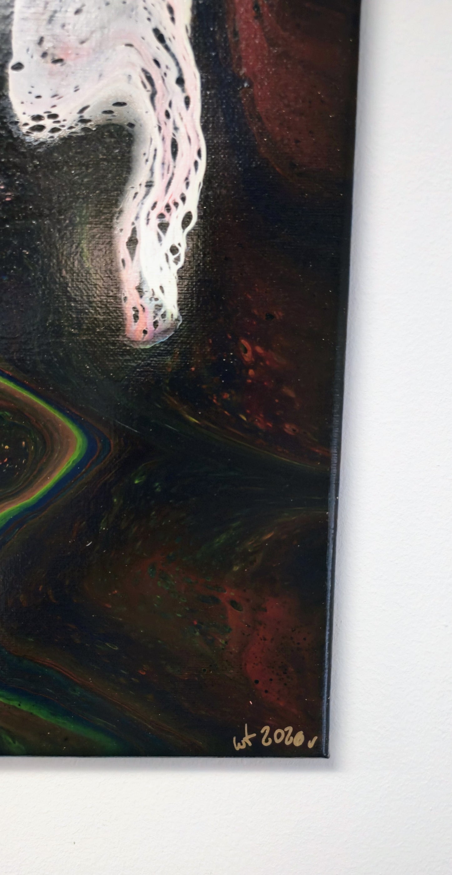 Duch Supernowej – Obraz Abstrakcyjny Pouring Art 40x50 cm
