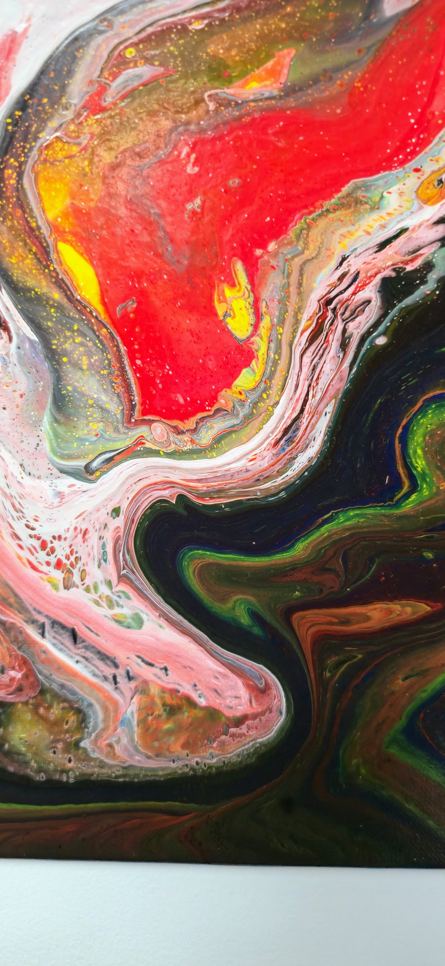 Duch Supernowej – Obraz Abstrakcyjny Pouring Art 40x50 cm