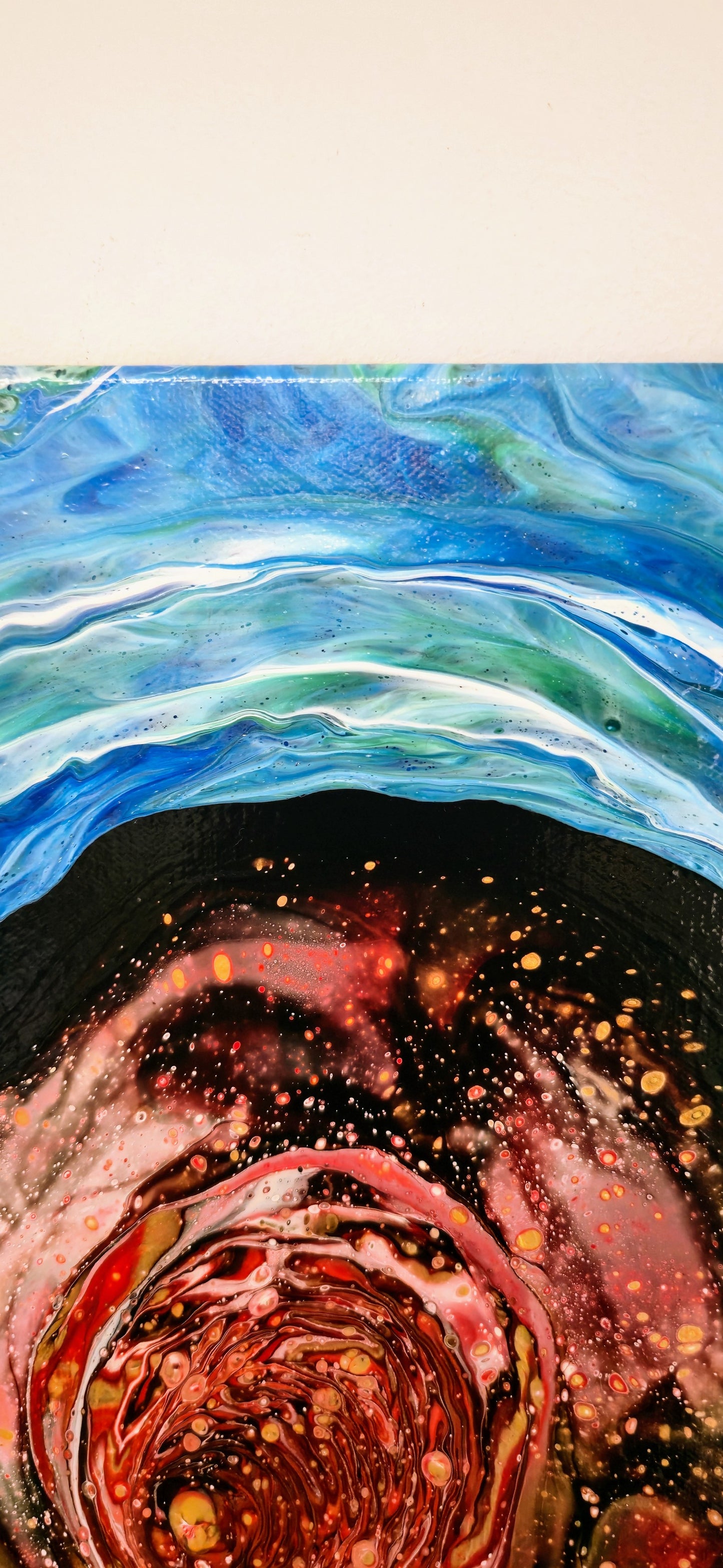 Portal Oceanu – Obraz Abstrakcyjny Pouring Art 40x50 cm