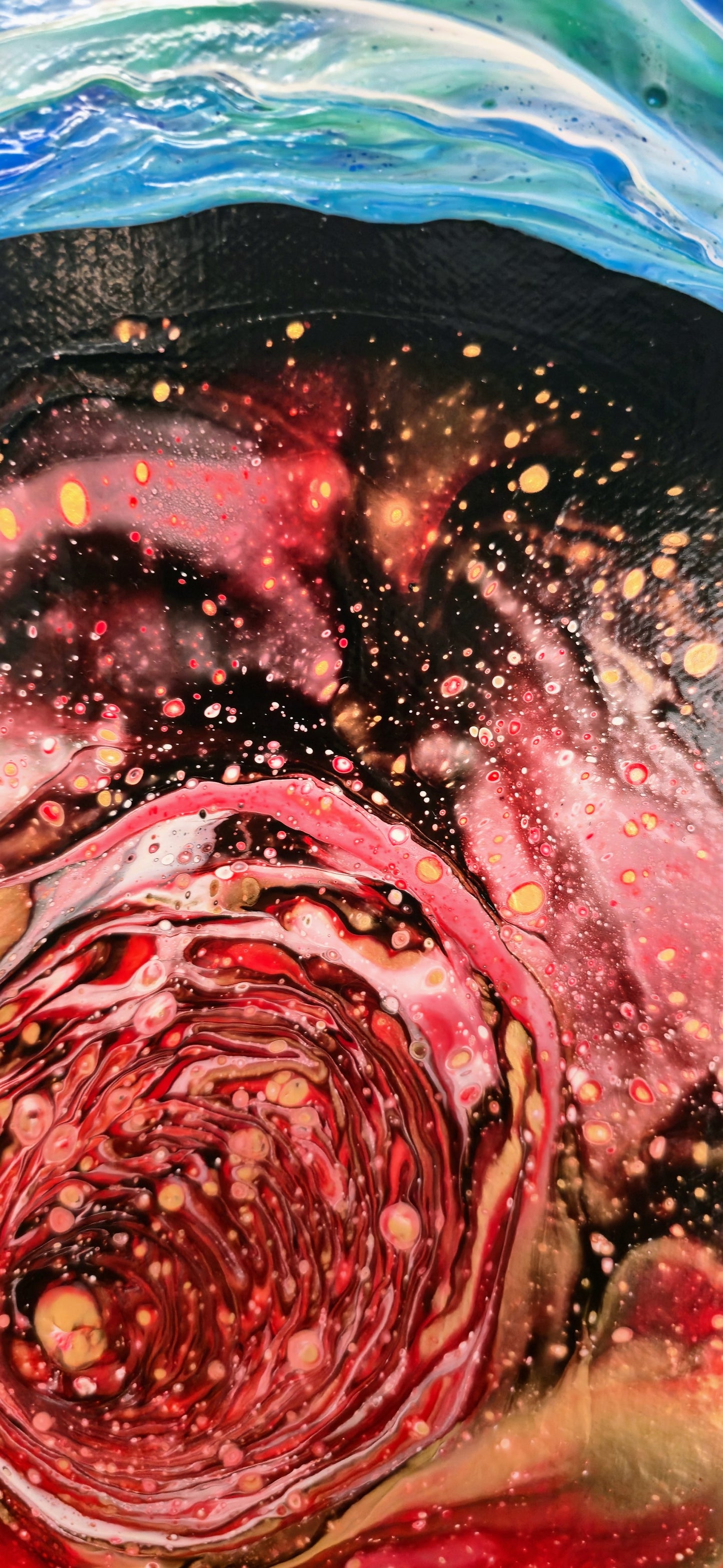 Portal Oceanu – Obraz Abstrakcyjny Pouring Art 40x50 cm