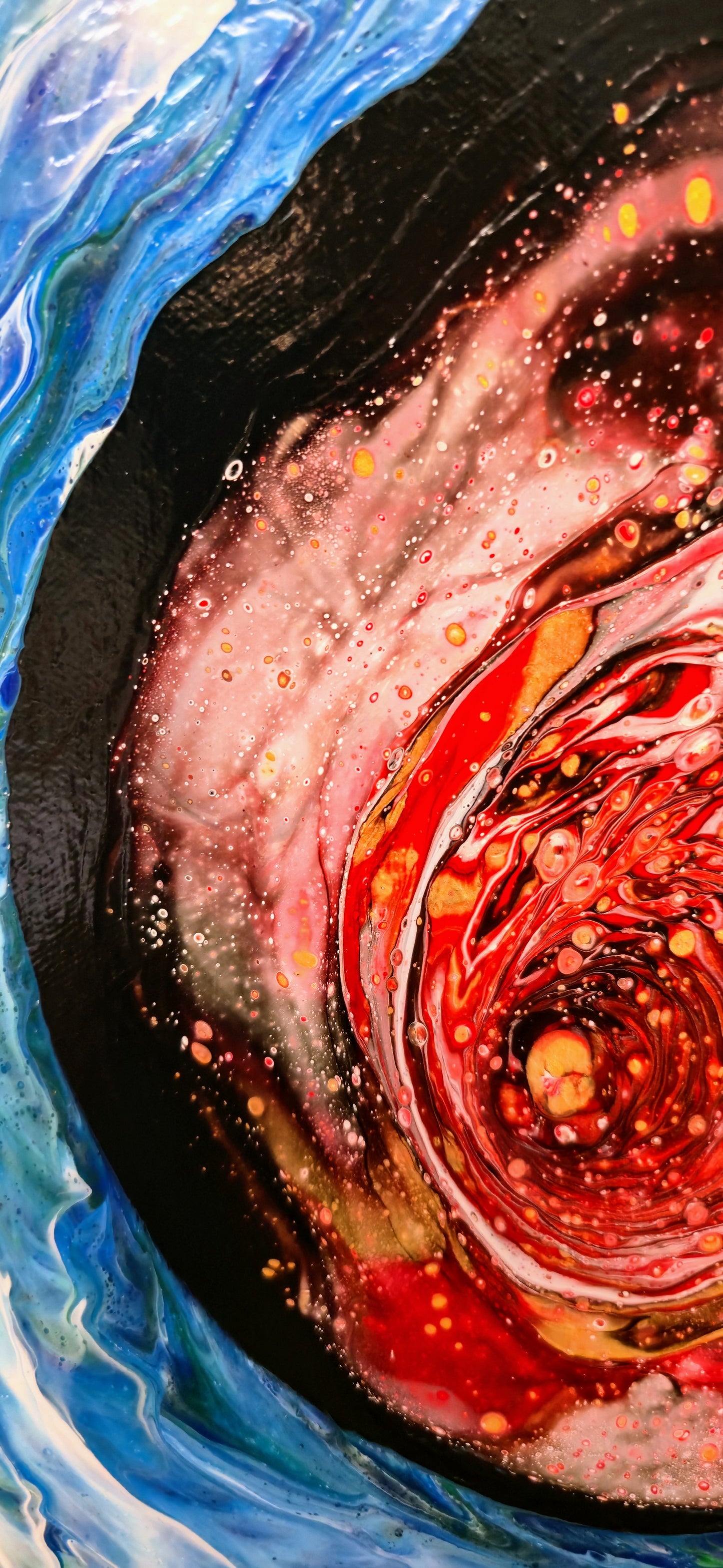 Portal Oceanu – Obraz Abstrakcyjny Pouring Art 40x50 cm