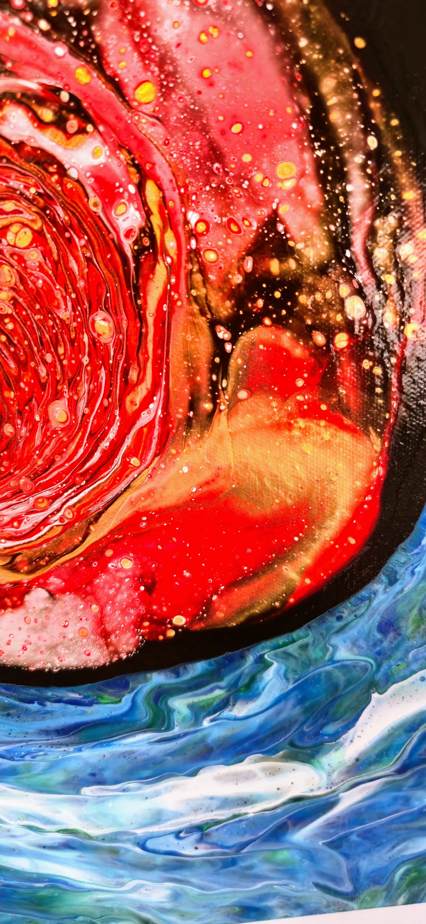 Portal Oceanu – Obraz Abstrakcyjny Pouring Art 40x50 cm