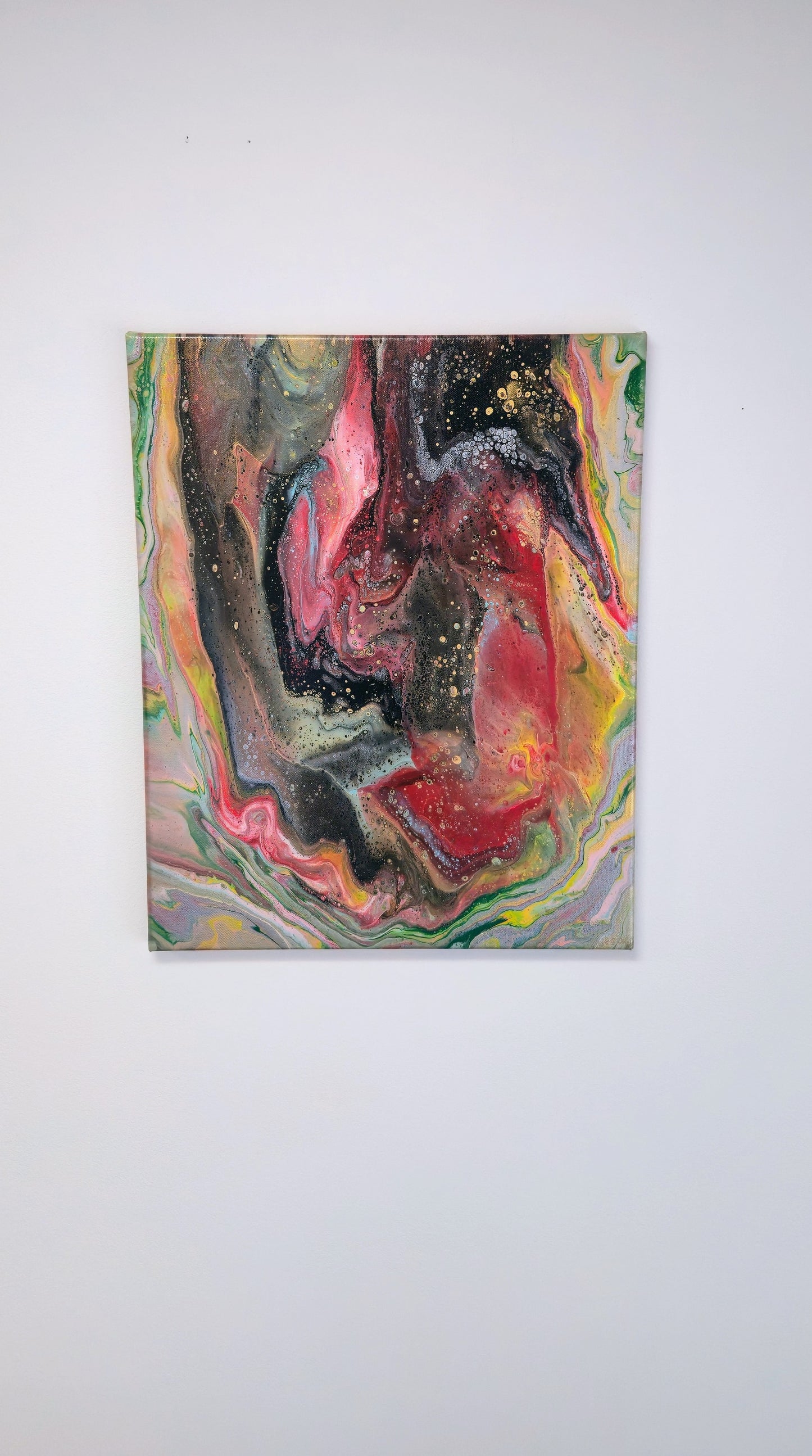 Wielki Wybuch – Obraz Abstrakcyjny Pouring Art 40x50 cm