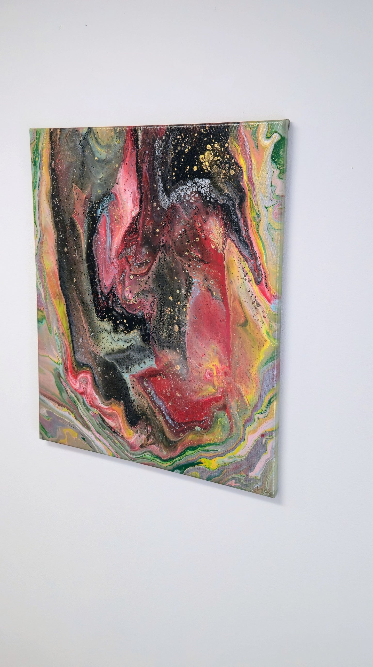 Wielki Wybuch – Obraz Abstrakcyjny Pouring Art 40x50 cm