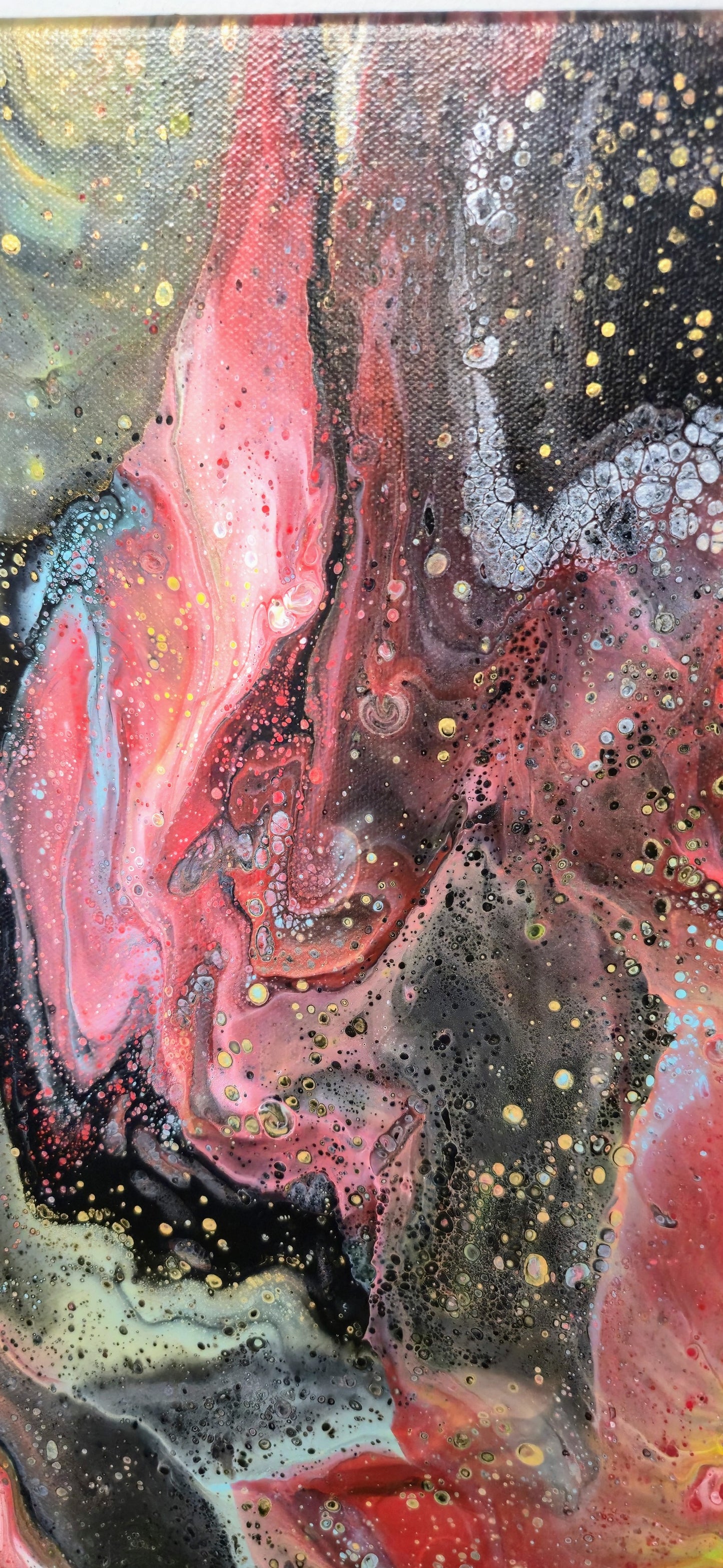 Wielki Wybuch – Obraz Abstrakcyjny Pouring Art 40x50 cm