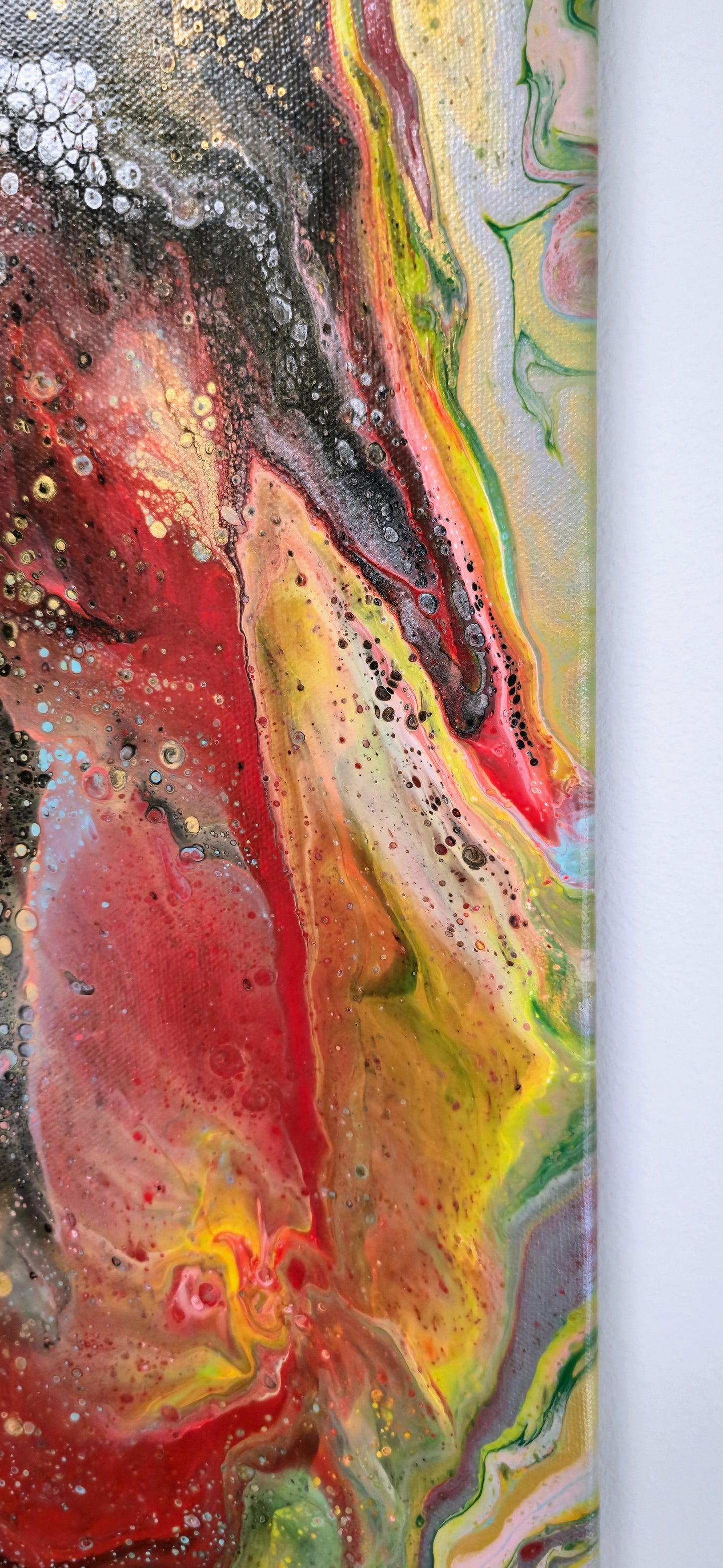 Wielki Wybuch – Obraz Abstrakcyjny Pouring Art 40x50 cm