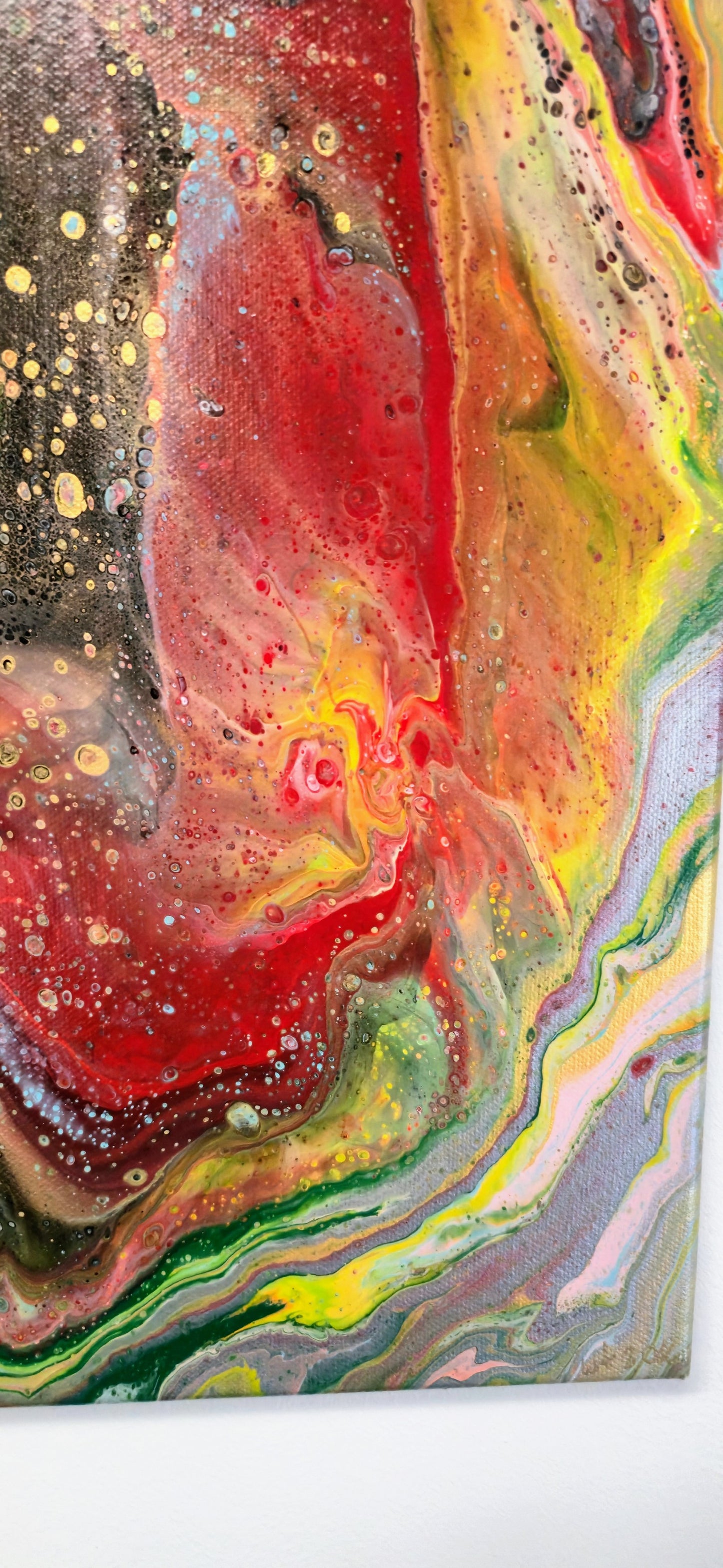 Wielki Wybuch – Obraz Abstrakcyjny Pouring Art 40x50 cm