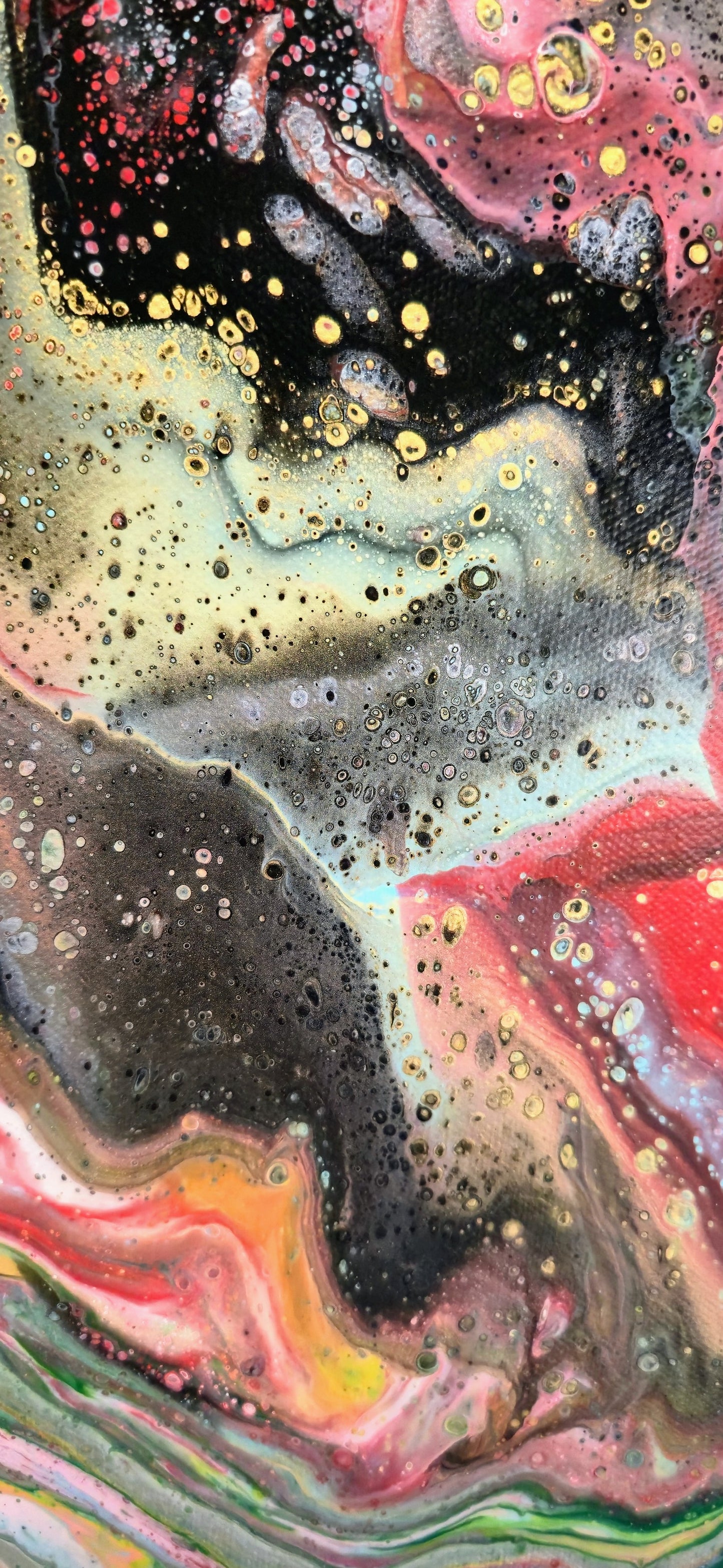 Wielki Wybuch – Obraz Abstrakcyjny Pouring Art 40x50 cm