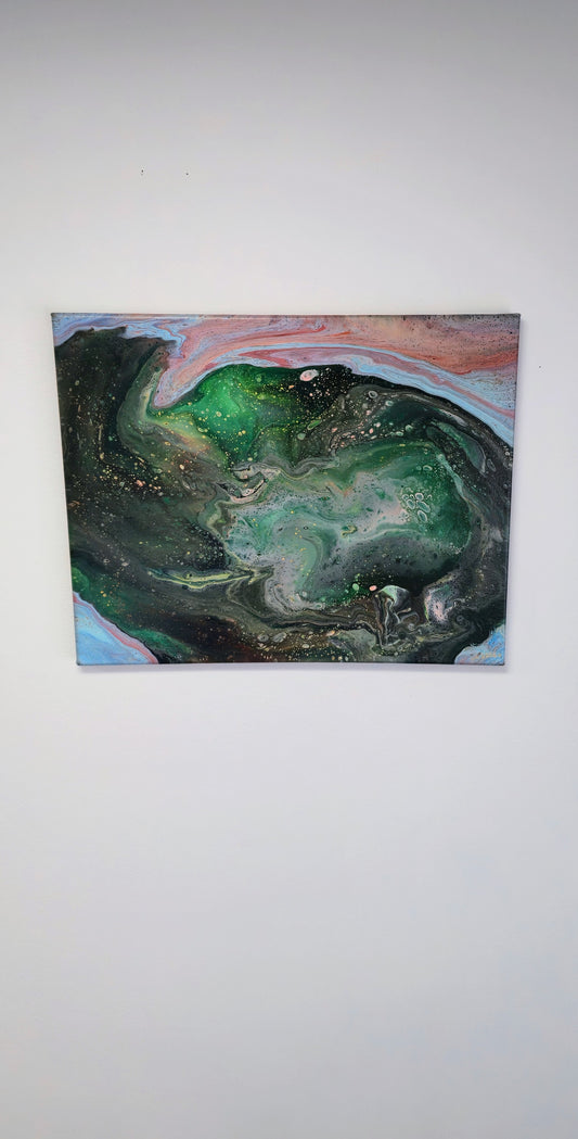 Otwarty Umysł – Obraz Abstrakcyjny Pouring Art 40x50 cm