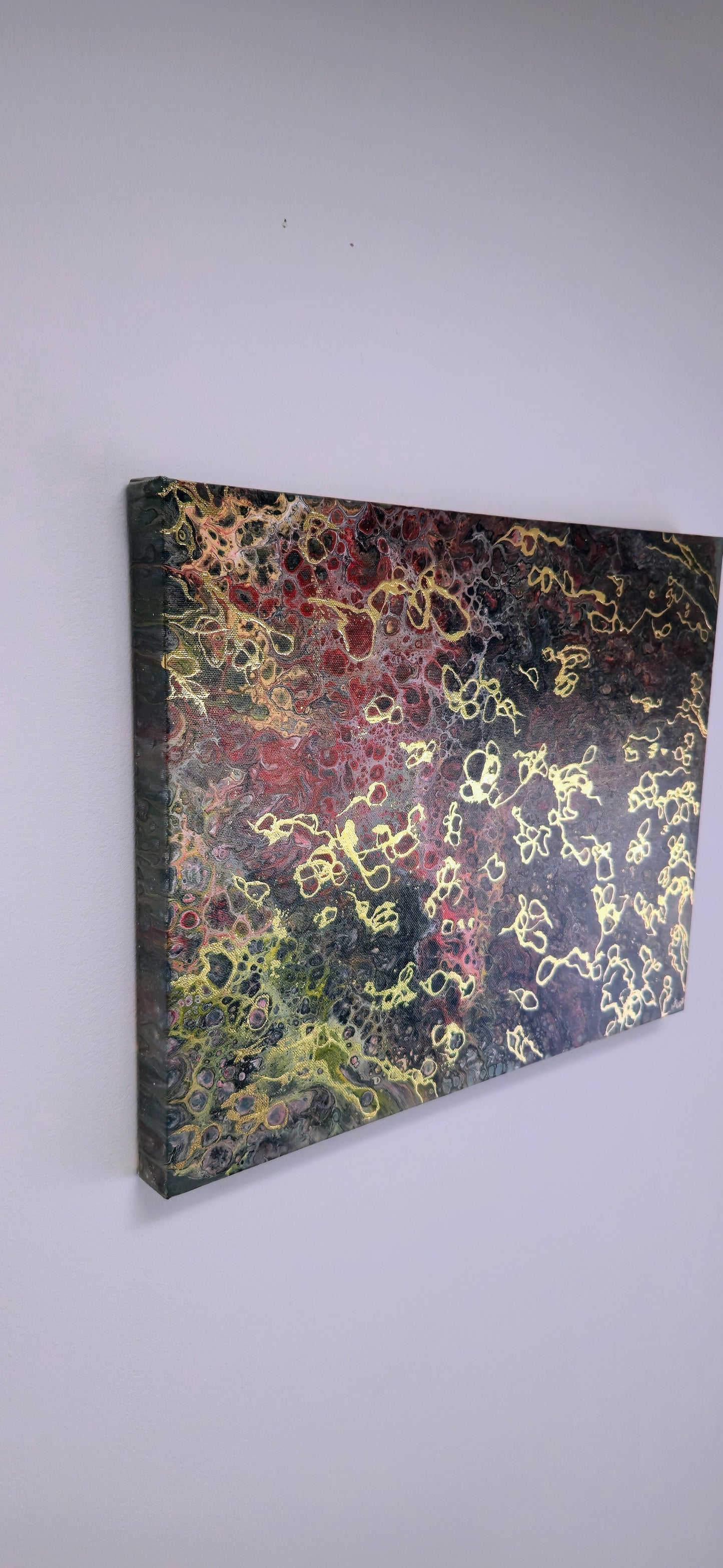 Sieć Życia – Obraz Abstrakcyjny Pouring Art 40x50 cm
