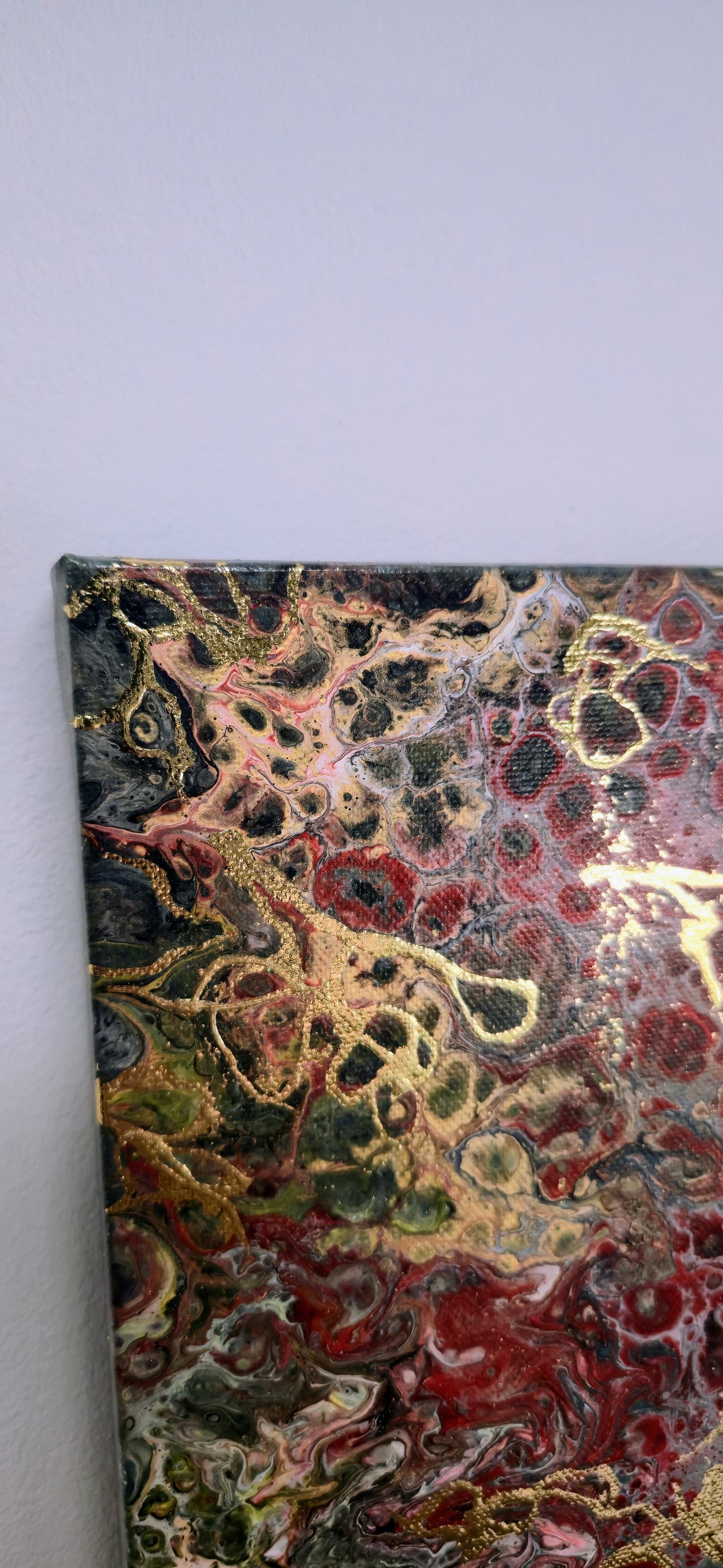 Sieć Życia – Obraz Abstrakcyjny Pouring Art 40x50 cm
