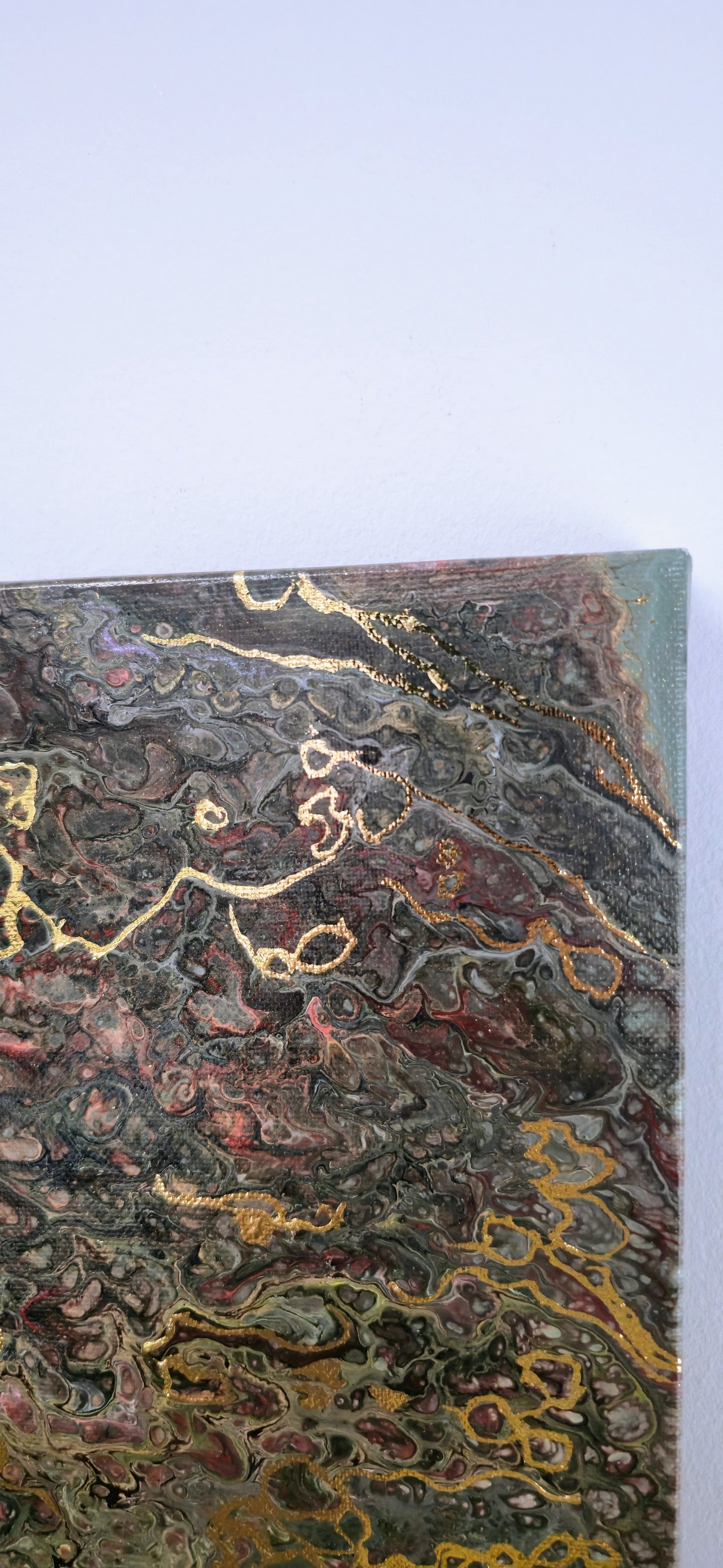 Sieć Życia – Obraz Abstrakcyjny Pouring Art 40x50 cm