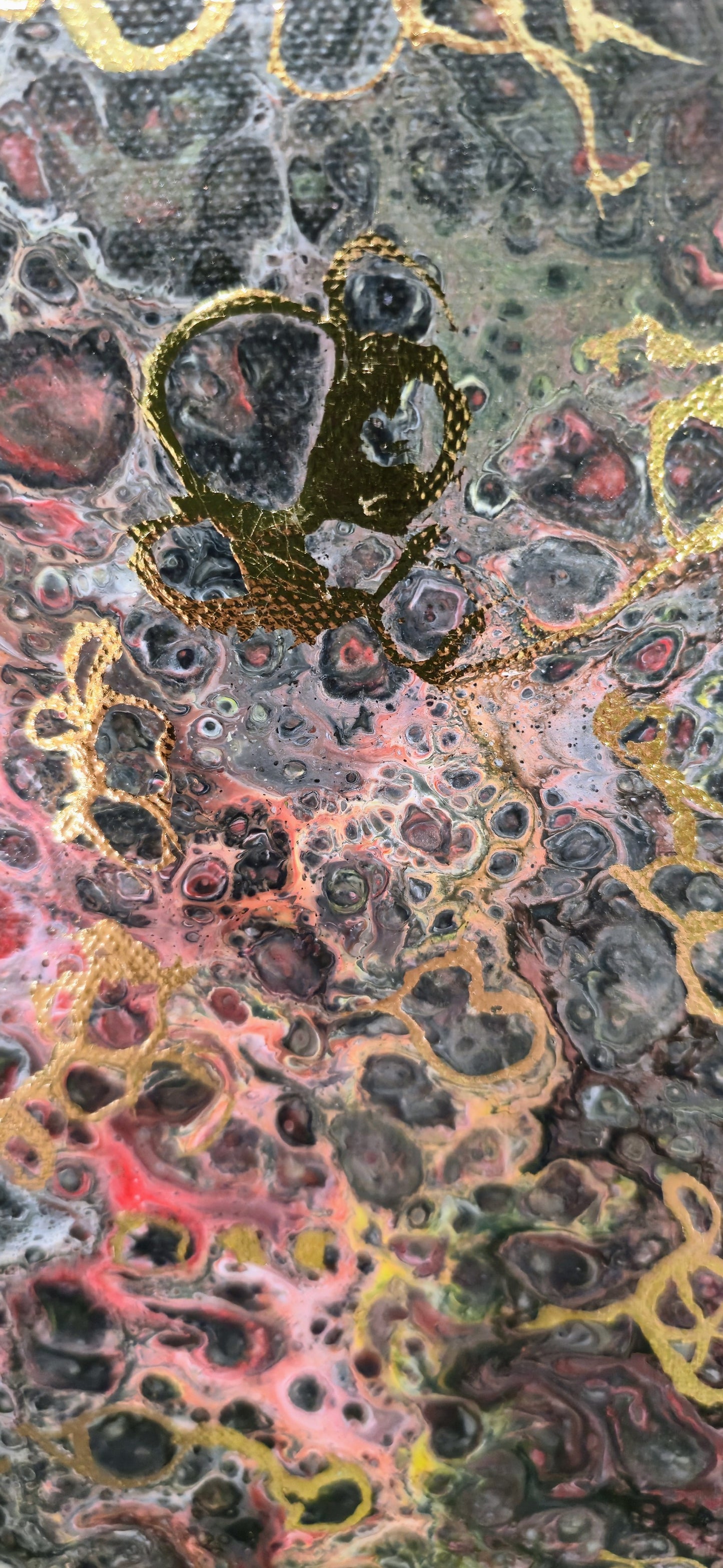 Sieć Życia – Obraz Abstrakcyjny Pouring Art 40x50 cm