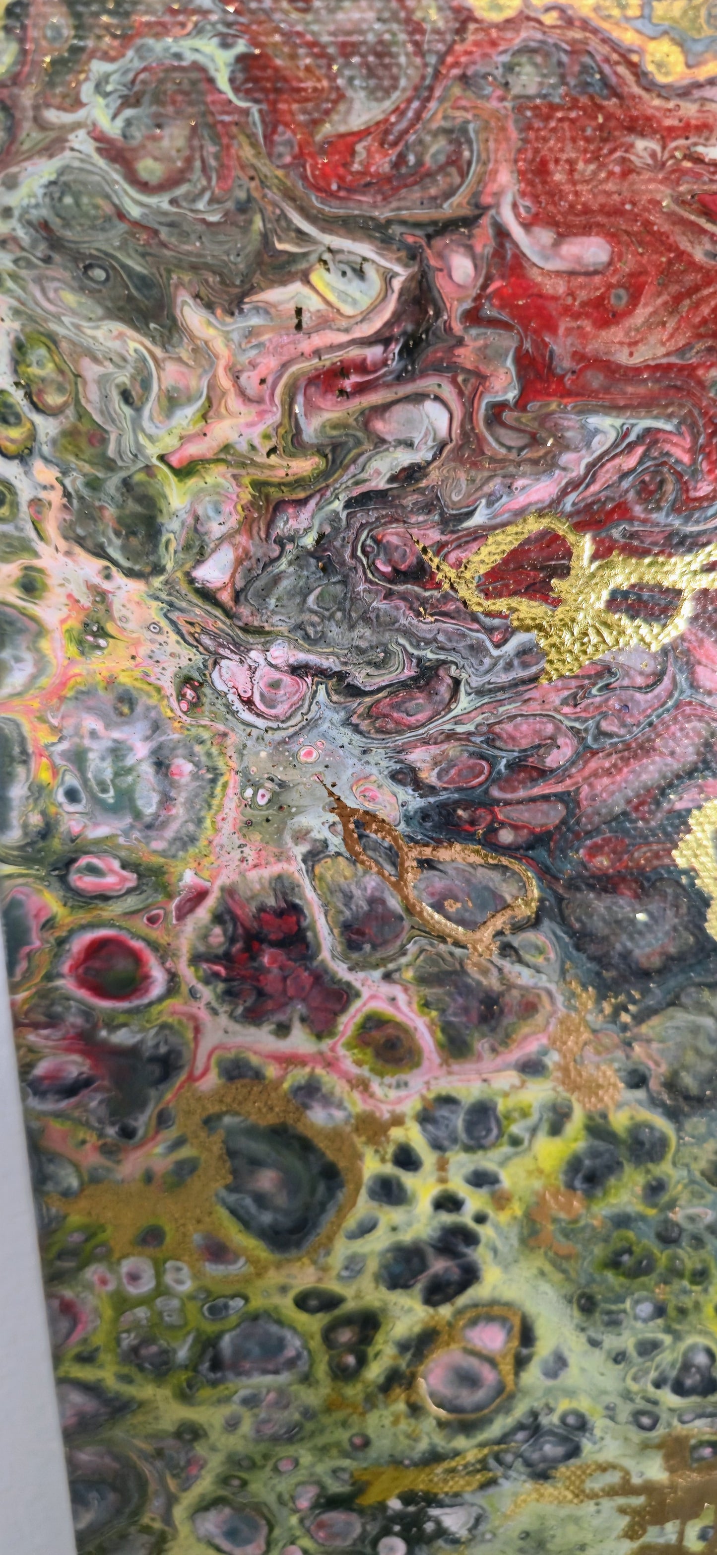 Sieć Życia – Obraz Abstrakcyjny Pouring Art 40x50 cm