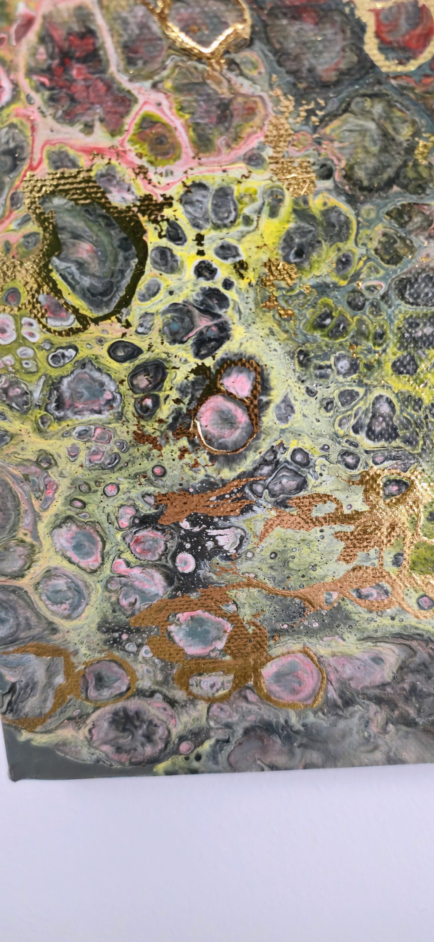 Sieć Życia – Obraz Abstrakcyjny Pouring Art 40x50 cm