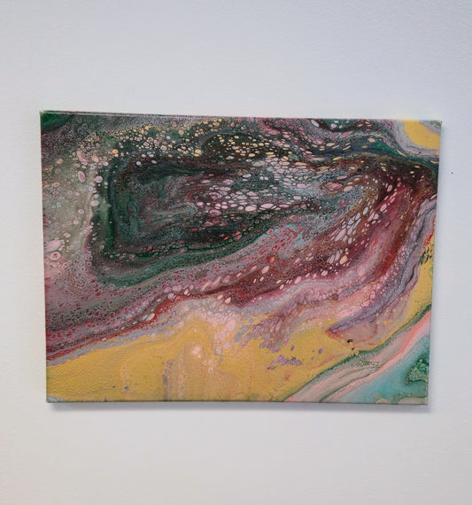 Przekrój Planety – Obraz Abstrakcyjny Pouring Art 30x40 cm