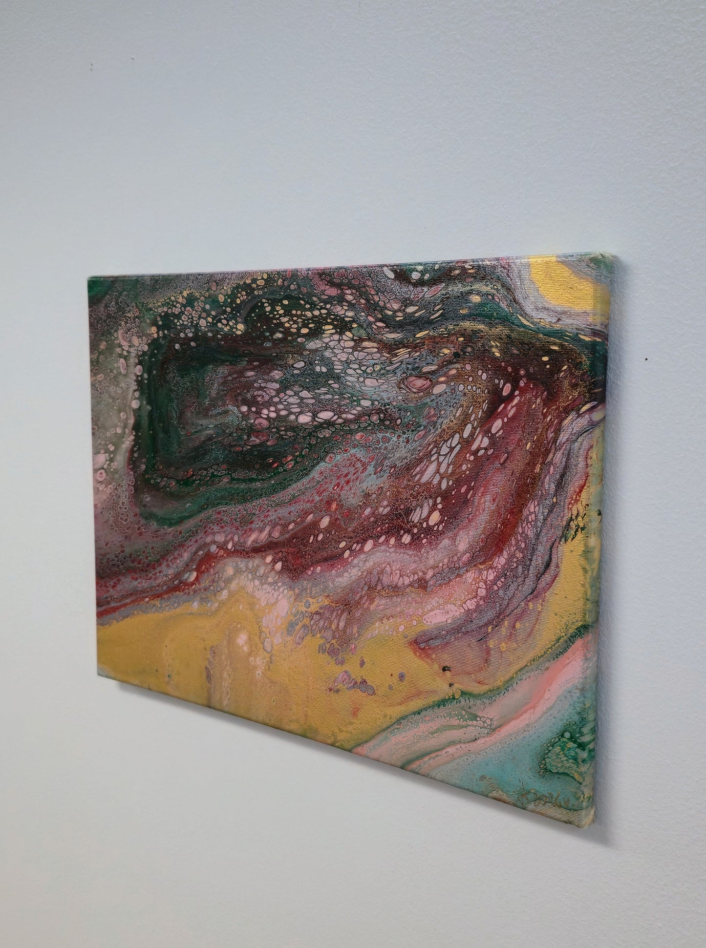 Przekrój Planety – Obraz Abstrakcyjny Pouring Art 30x40 cm