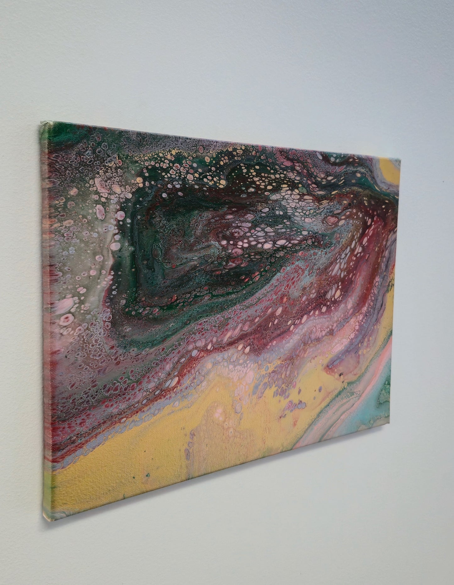 Przekrój Planety – Obraz Abstrakcyjny Pouring Art 30x40 cm
