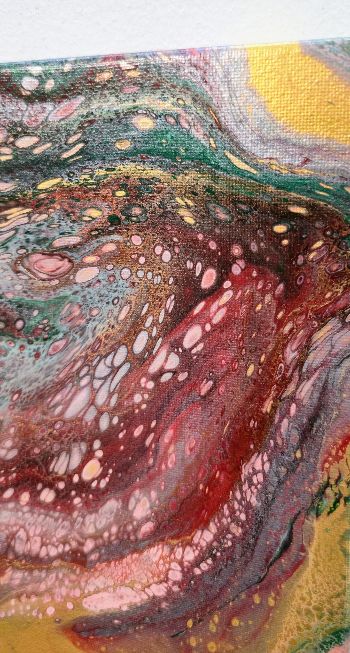 Przekrój Planety – Obraz Abstrakcyjny Pouring Art 30x40 cm
