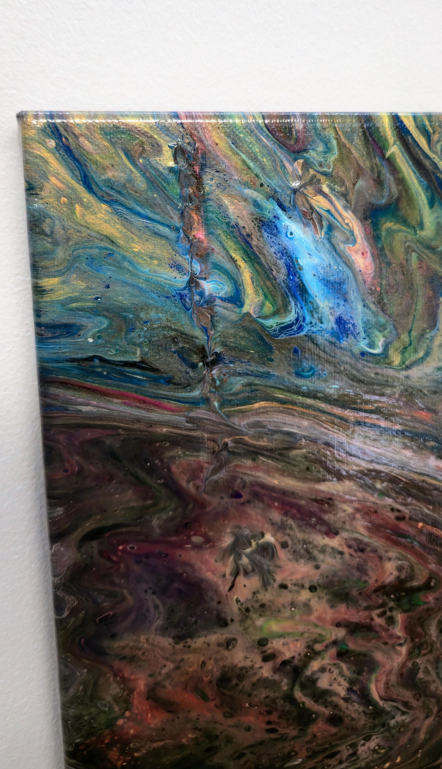 Kosmiczna Mątwa – Obraz Abstrakcyjny Pouring Art 55x75 cm