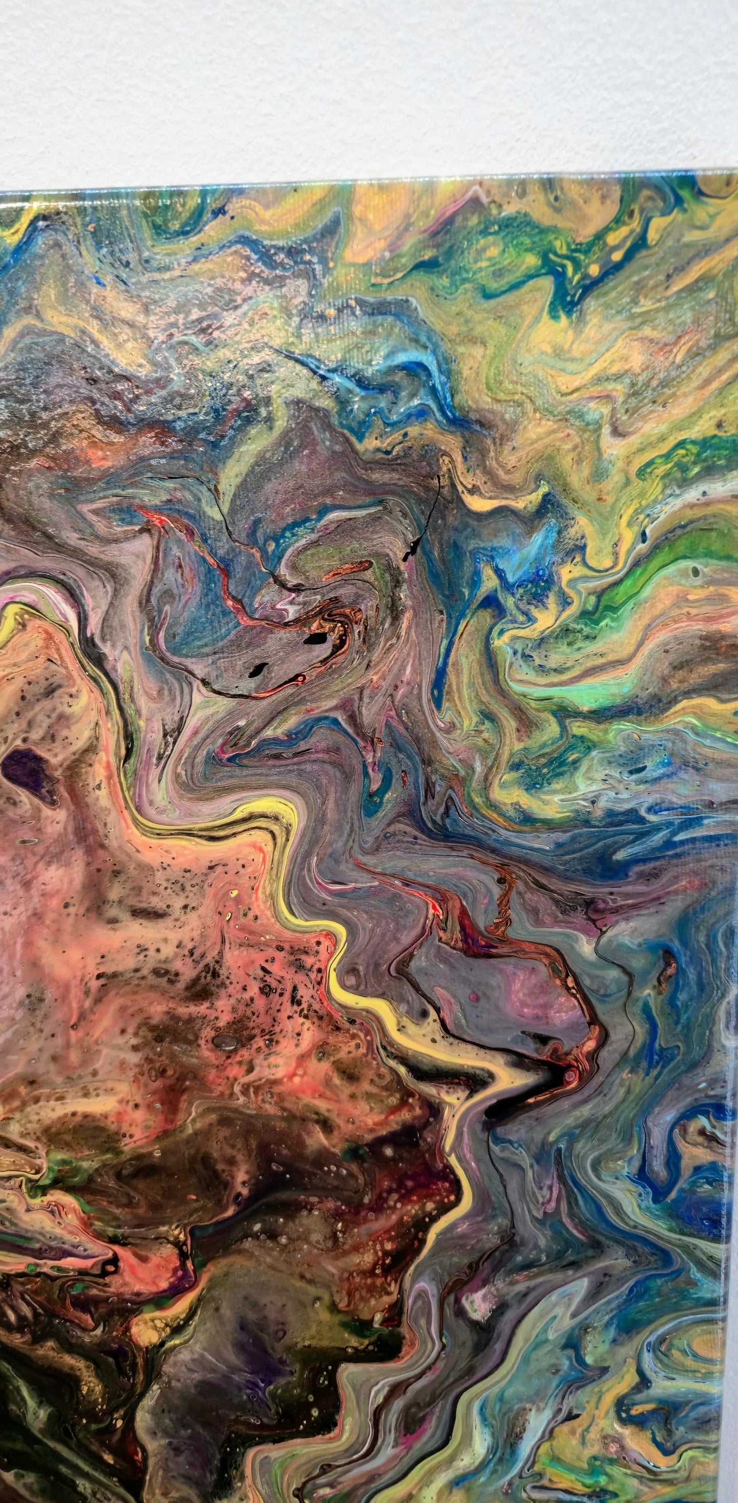 Kosmiczna Mątwa – Obraz Abstrakcyjny Pouring Art 55x75 cm