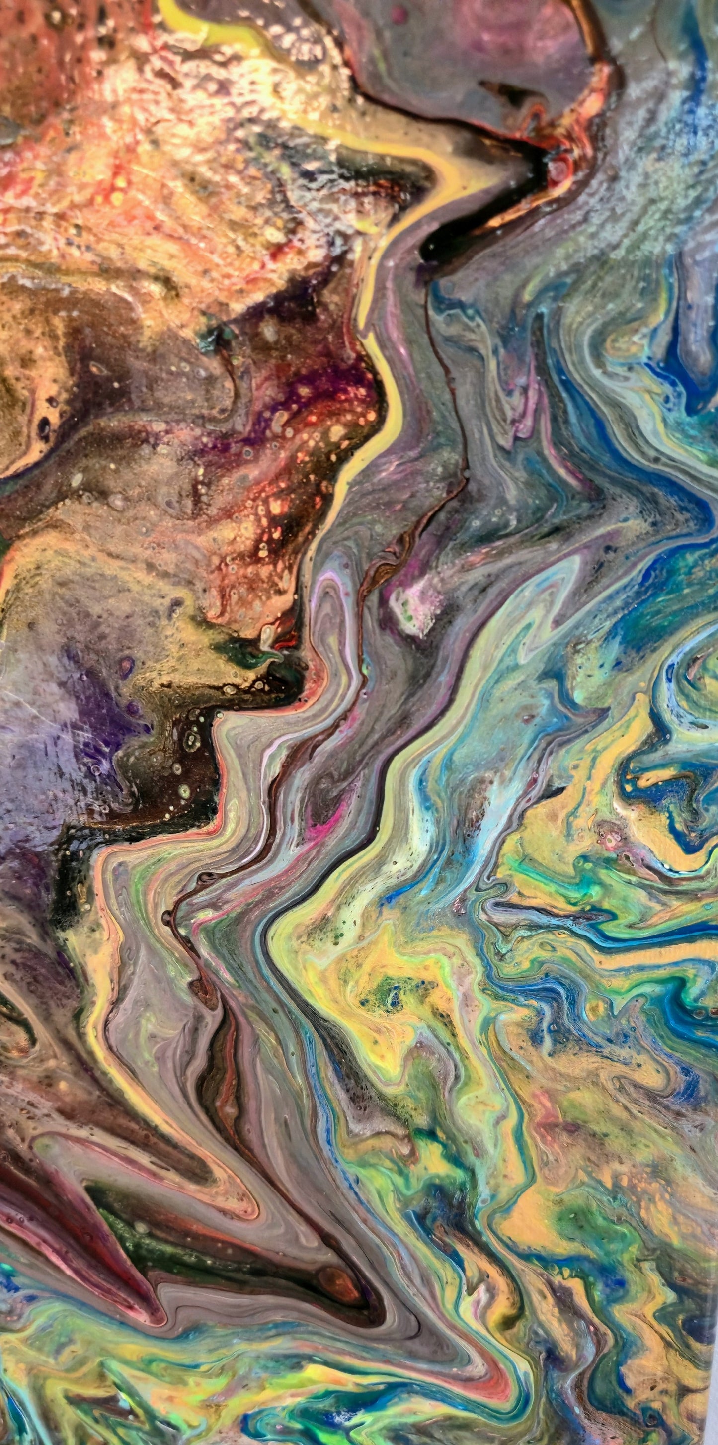 Kosmiczna Mątwa – Obraz Abstrakcyjny Pouring Art 55x75 cm