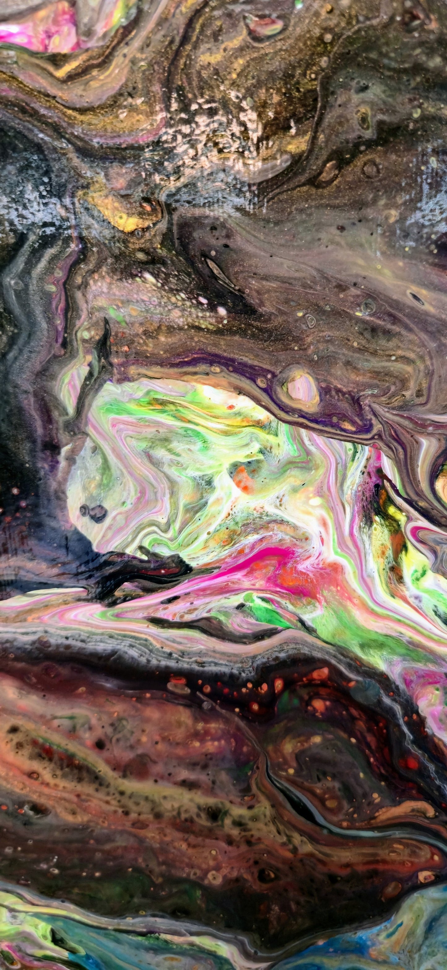 Kosmiczna Mątwa – Obraz Abstrakcyjny Pouring Art 55x75 cm