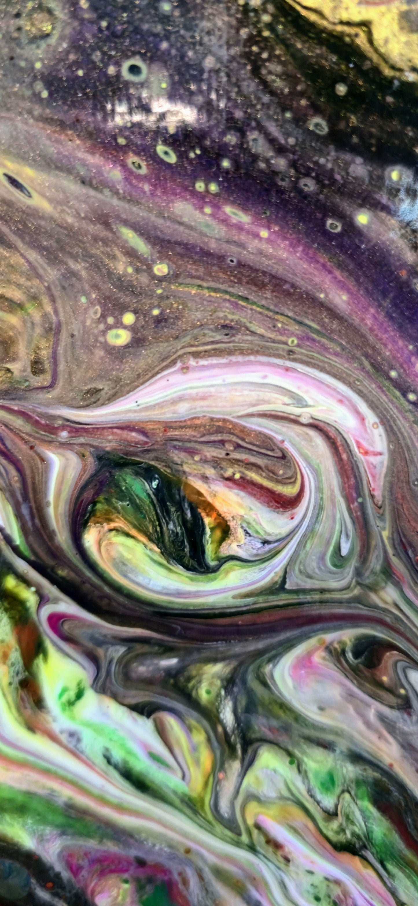 Kosmiczna Mątwa – Obraz Abstrakcyjny Pouring Art 55x75 cm