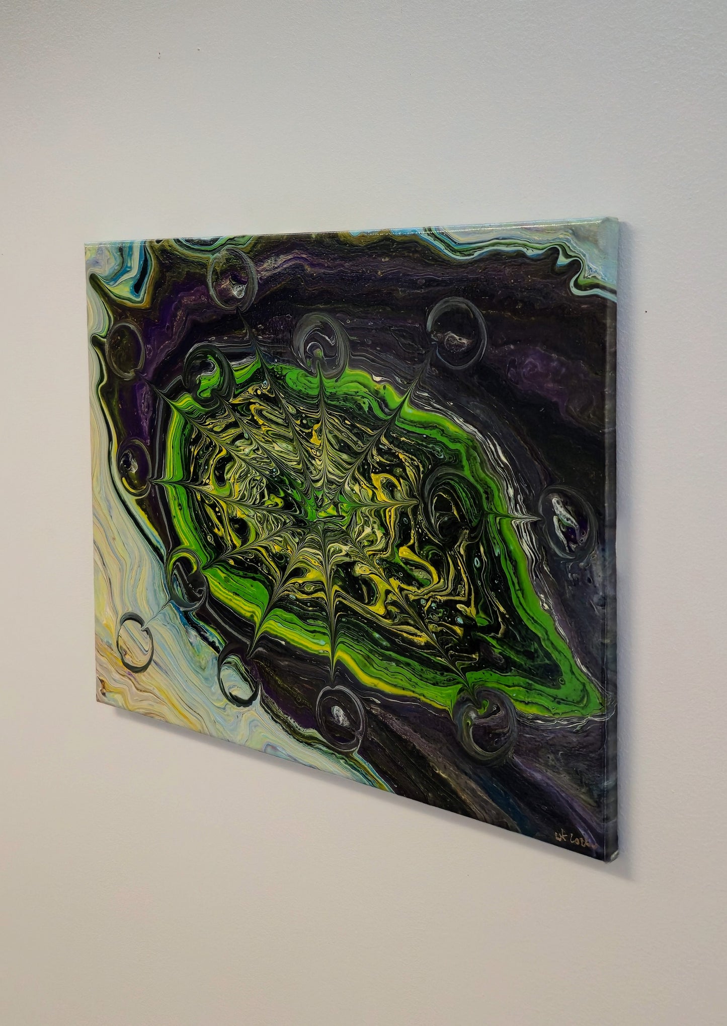 Oko Natury – Obraz Abstrakcyjny Pouring Art 3D (40x50 cm)