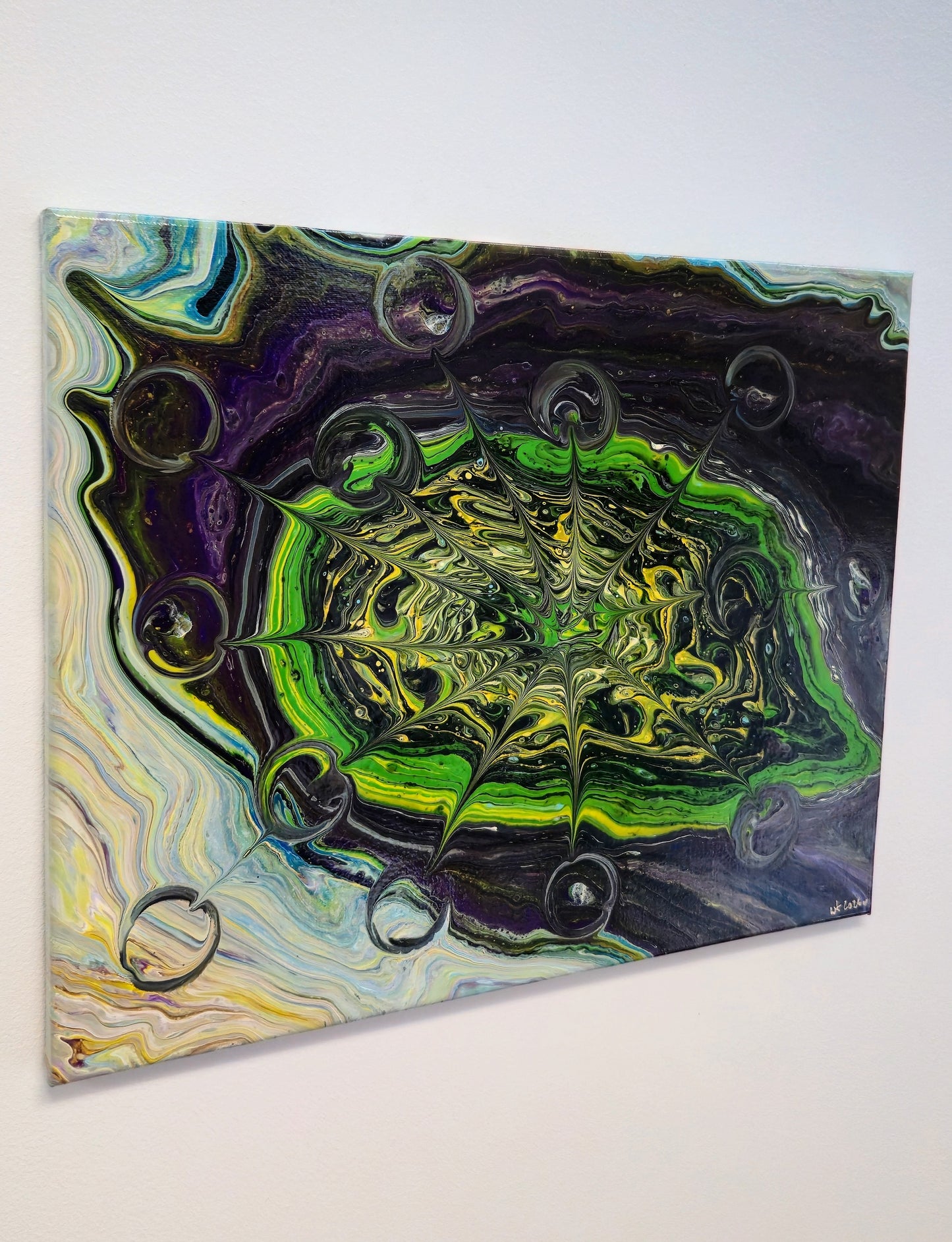 Oko Natury – Obraz Abstrakcyjny Pouring Art 3D (40x50 cm)