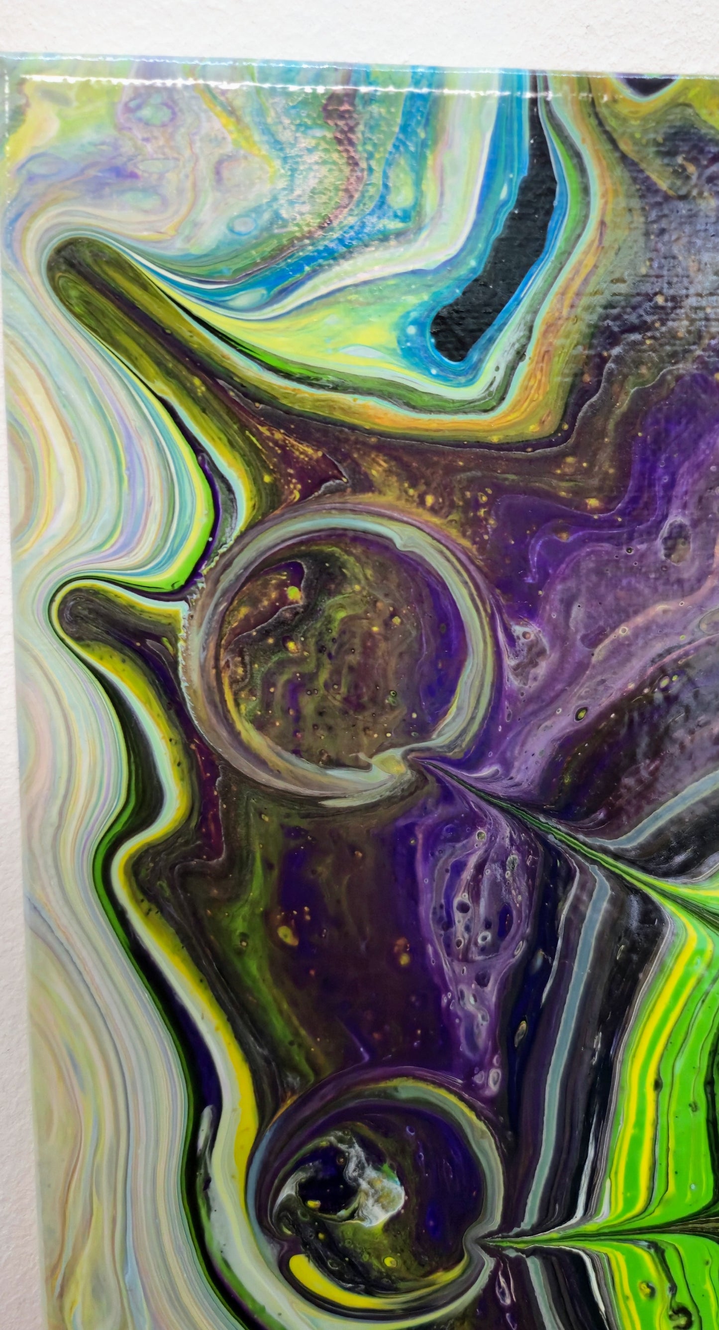 Oko Natury – Obraz Abstrakcyjny Pouring Art 3D (40x50 cm)