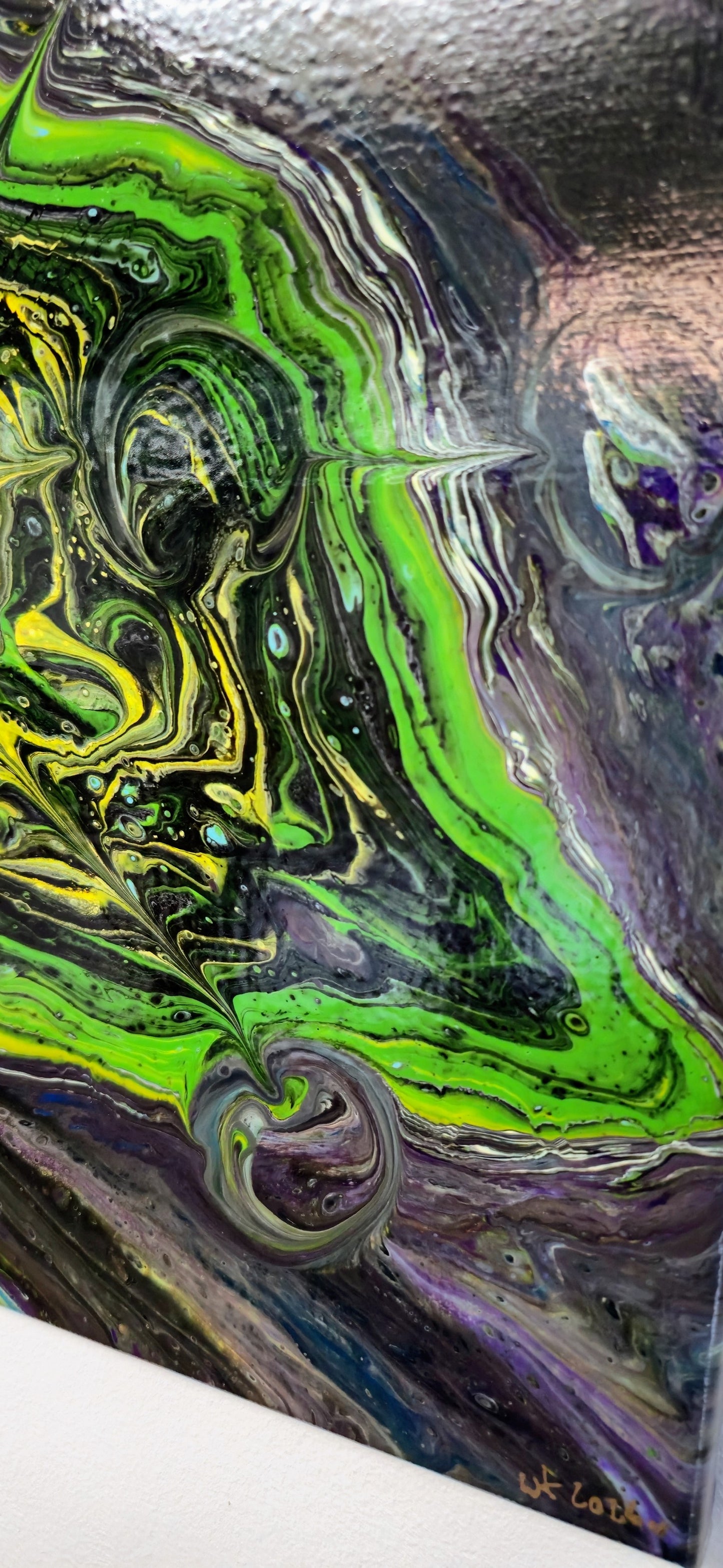 Oko Natury – Obraz Abstrakcyjny Pouring Art 3D (40x50 cm)
