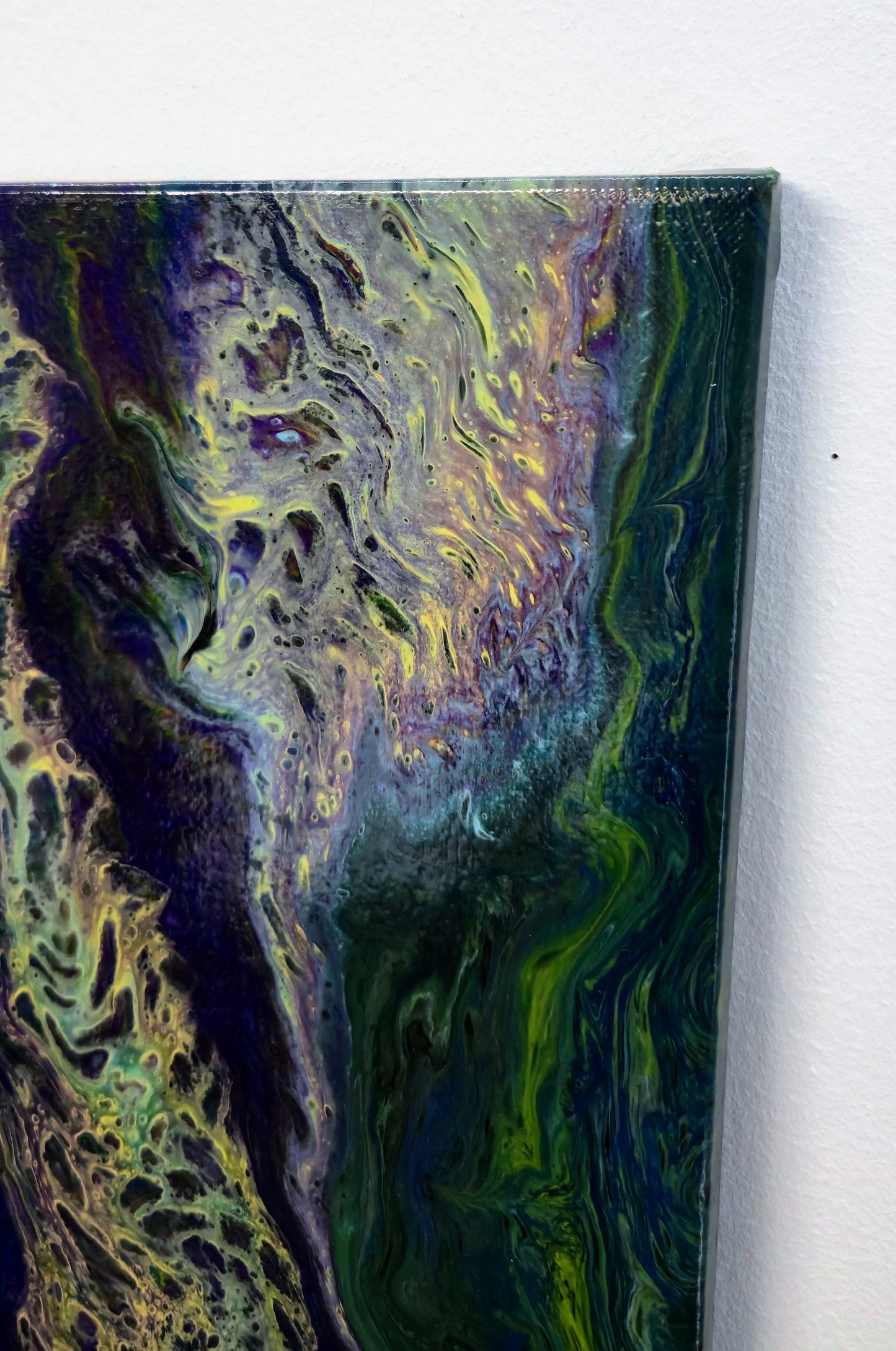 Otchłań Głębiny – Obraz Abstrakcyjny Pouring Art (50x50 cm)