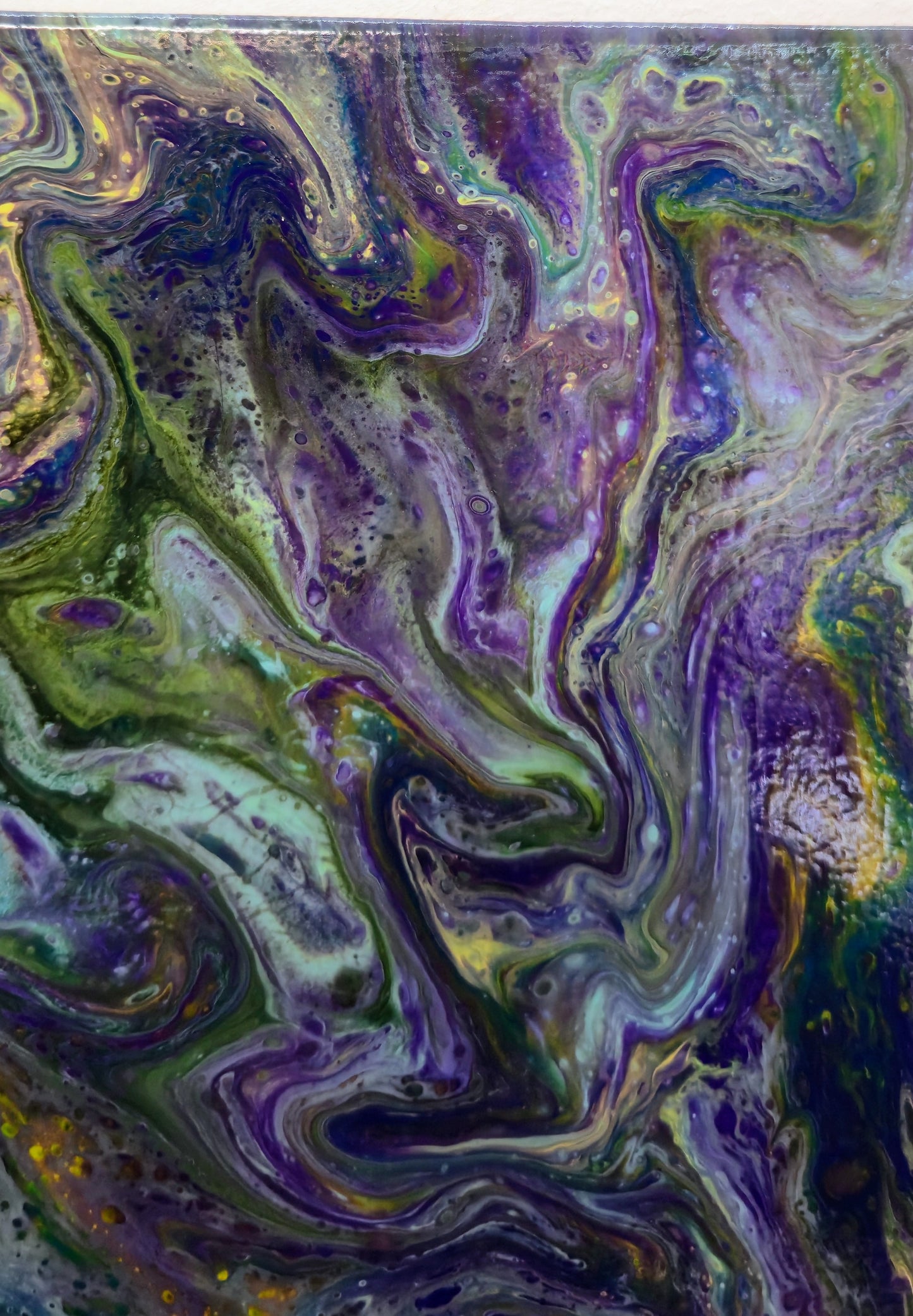 Otchłań Głębiny – Obraz Abstrakcyjny Pouring Art (50x50 cm)
