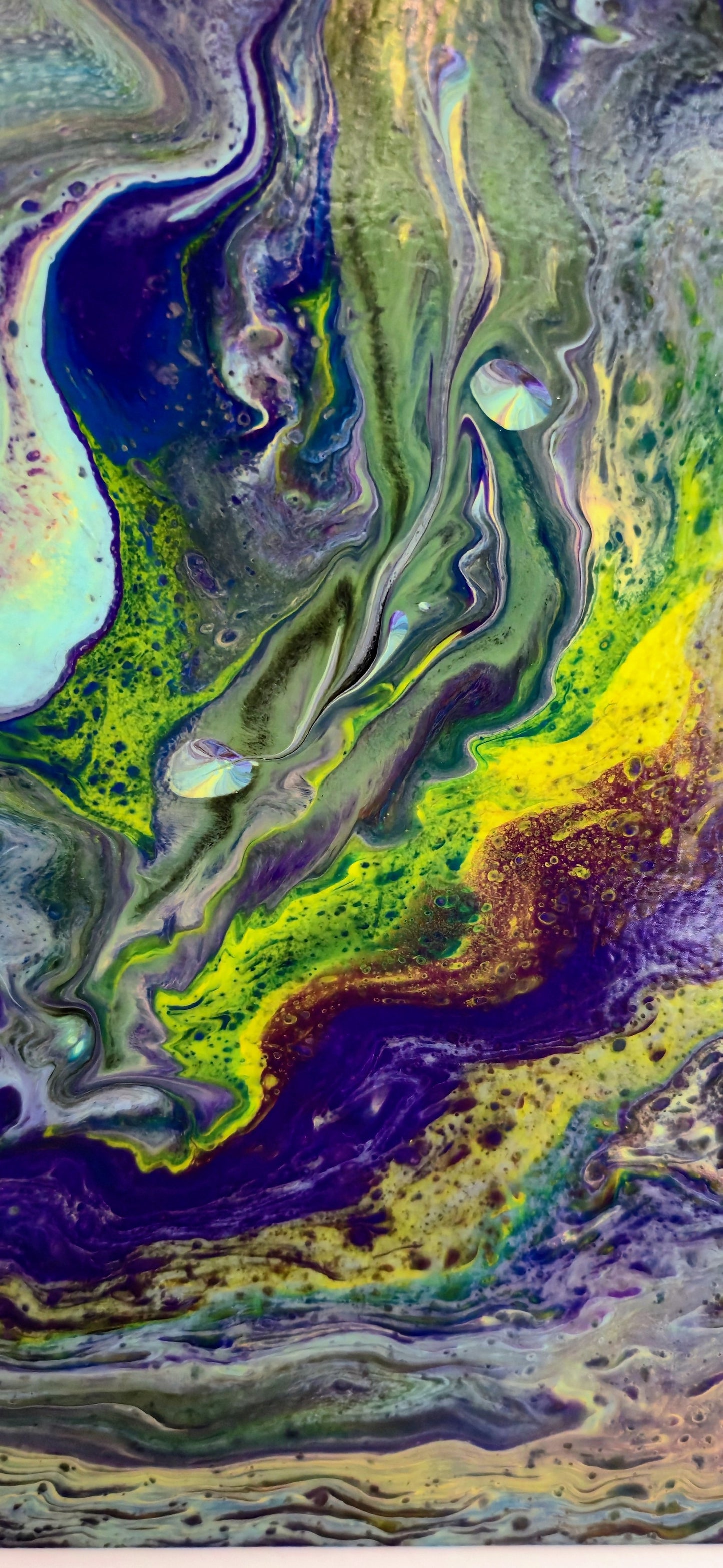 Otchłań Głębiny – Obraz Abstrakcyjny Pouring Art (50x50 cm)