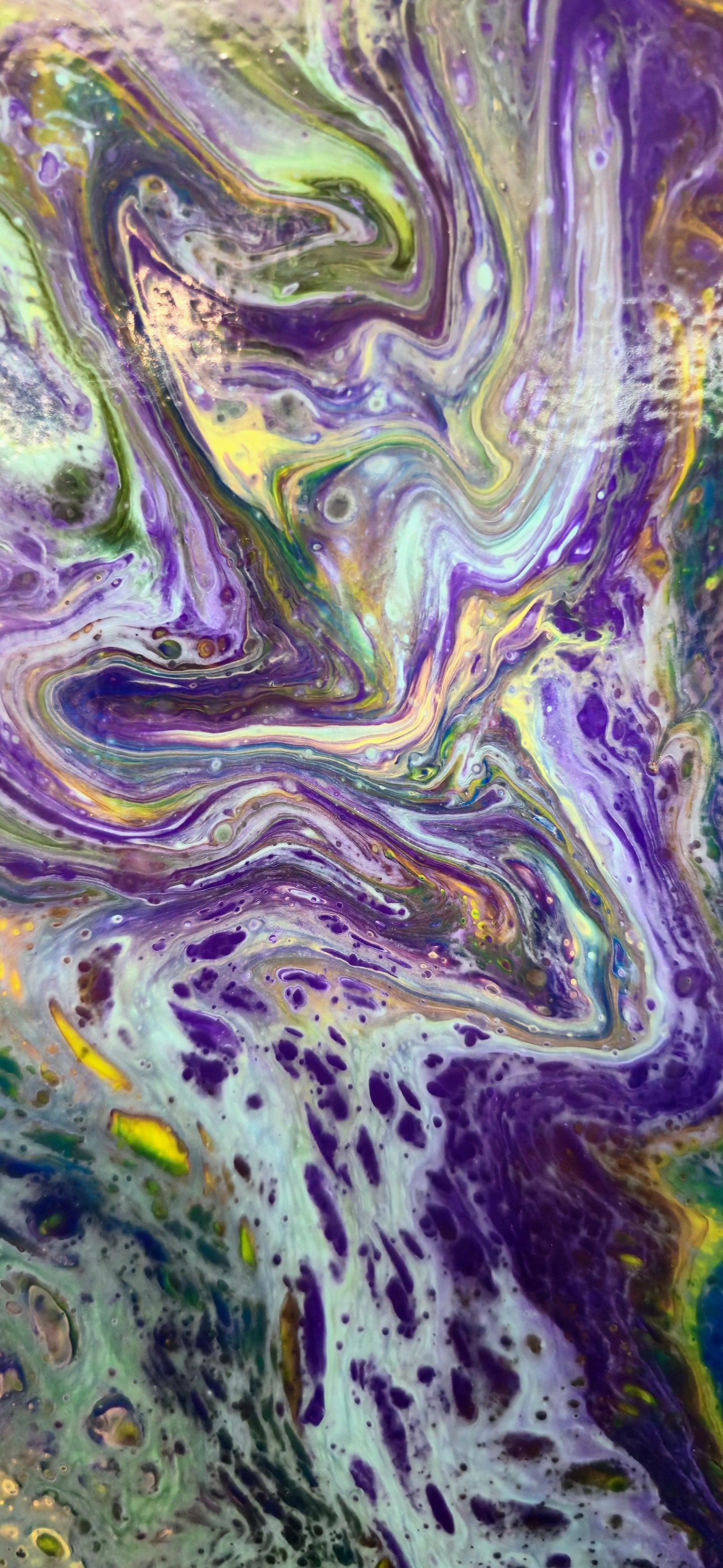Otchłań Głębiny – Obraz Abstrakcyjny Pouring Art (50x50 cm)