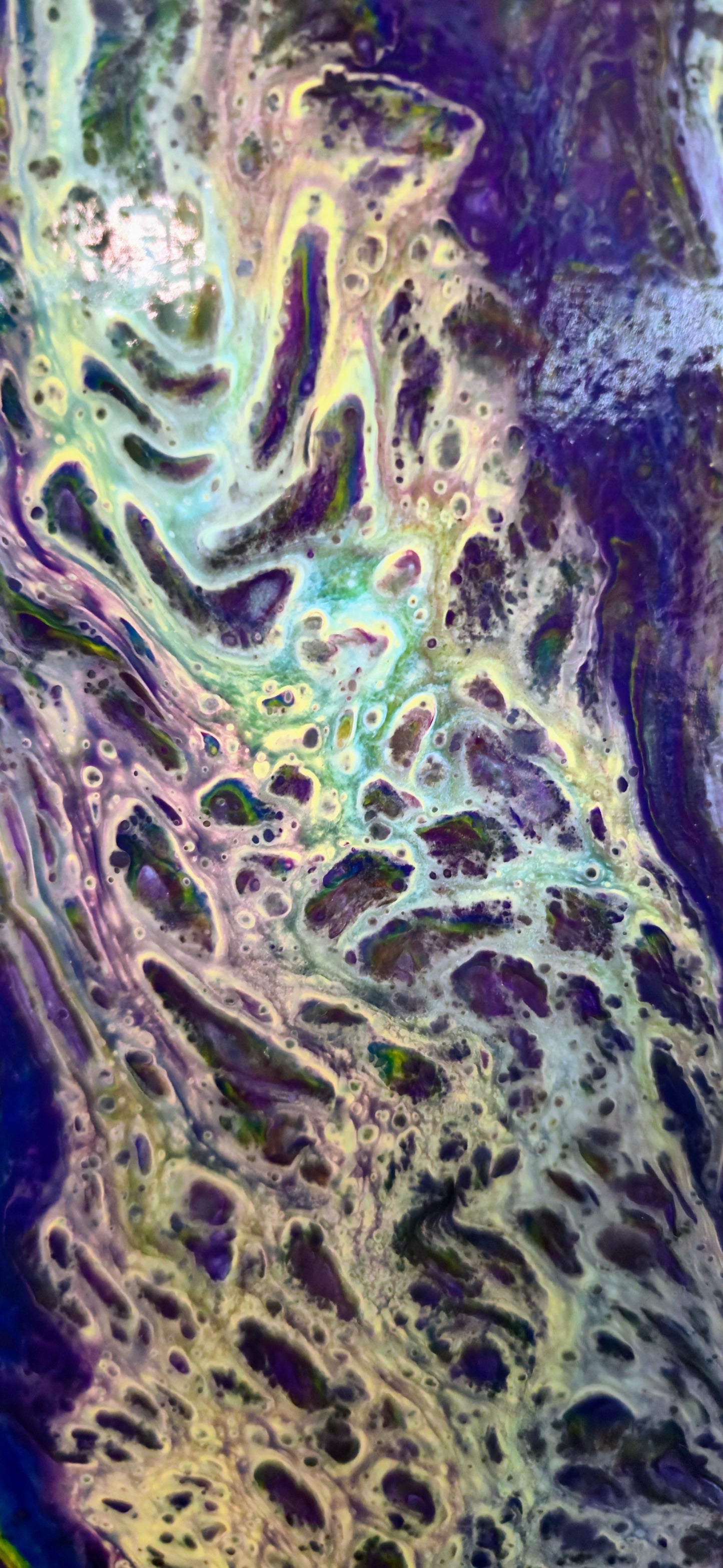 Otchłań Głębiny – Obraz Abstrakcyjny Pouring Art (50x50 cm)